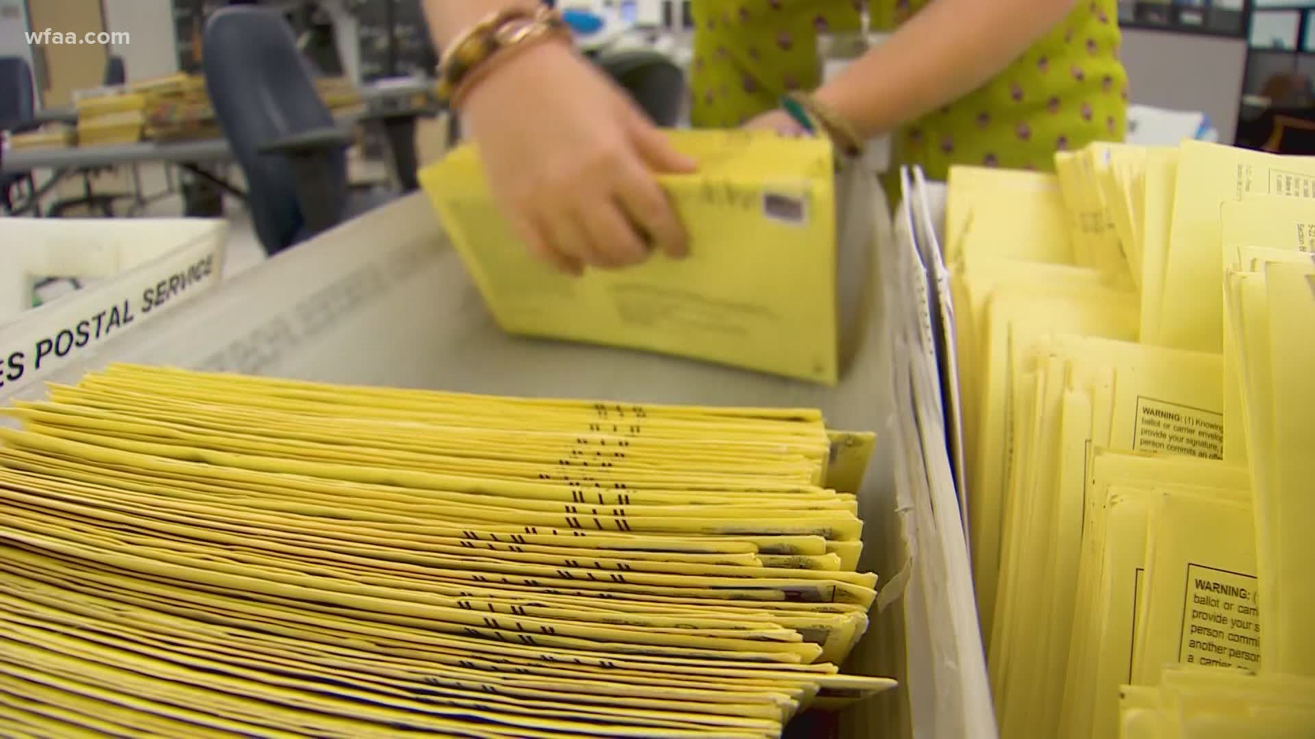 If North Texas voters can't get their ballot in the mail quickly, they can also take it to a drop-off location in their county to ensure their ballot gets in on time