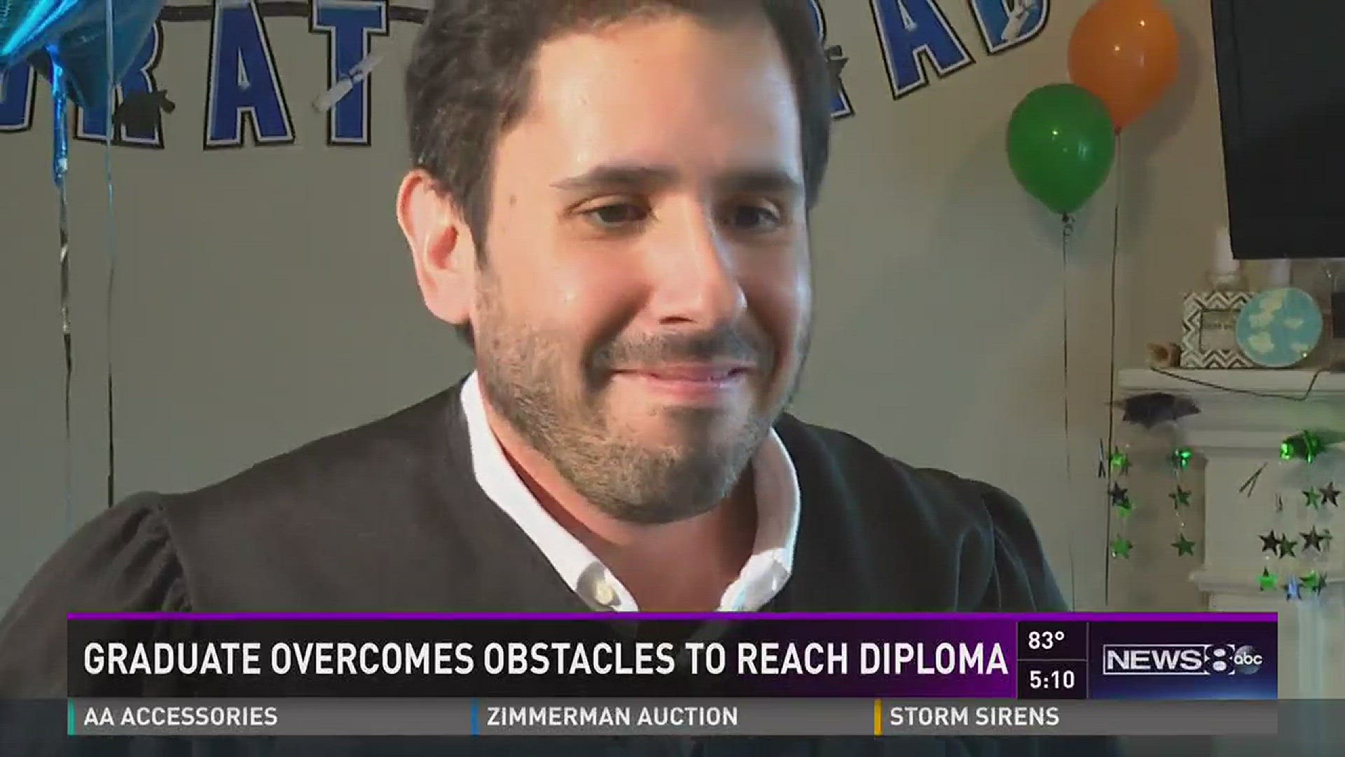 Graduate overcomes obstacles to reach diploma