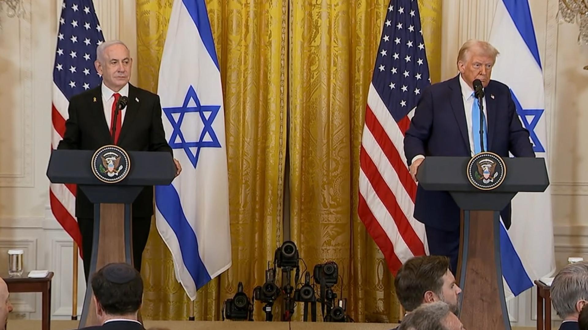 President Donald Trump and Israeli Prime Minister Benjam in Netanyahu spoke in a full press conference, laying out plans for Gaza on February 4, 2025.