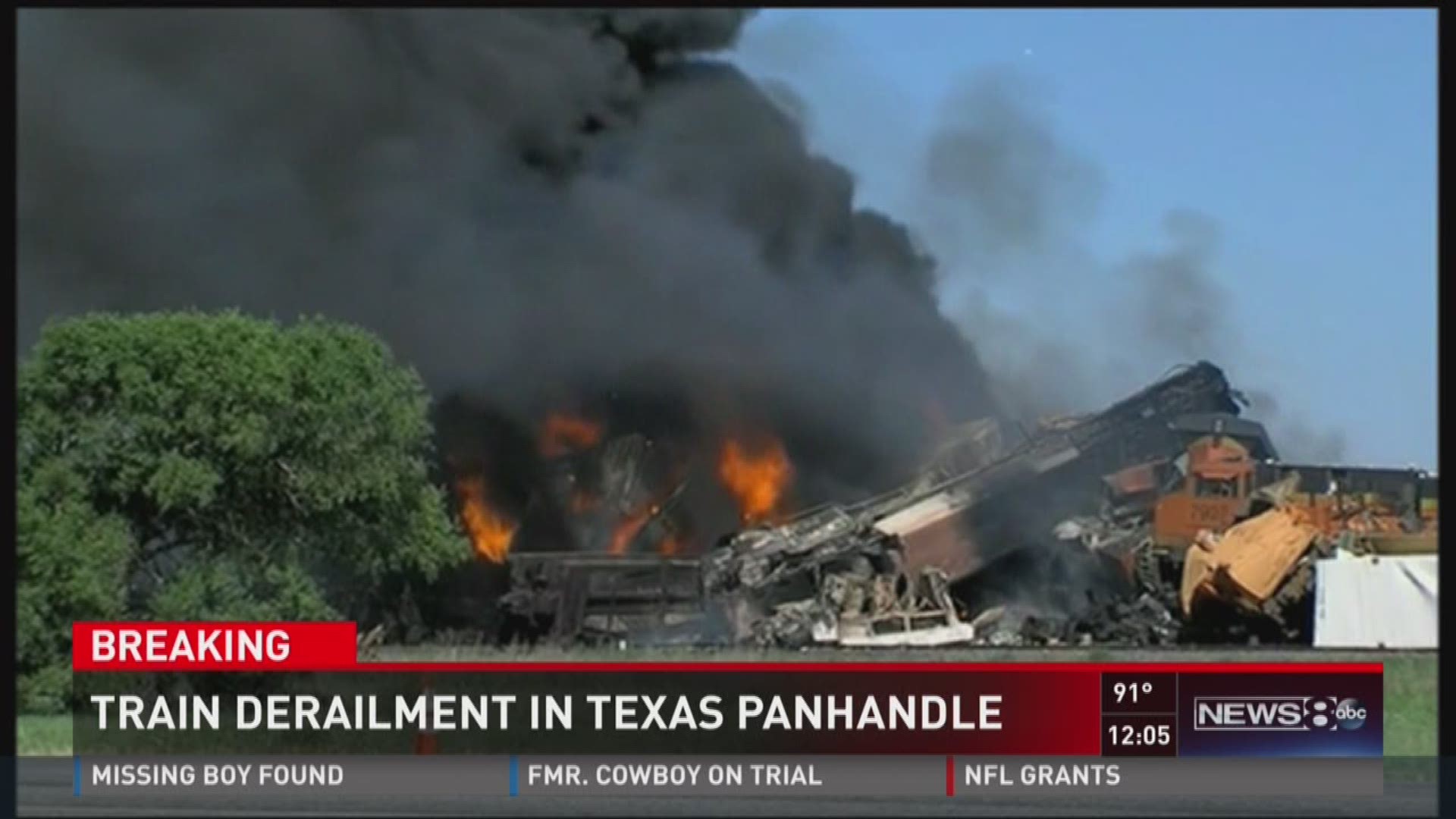 Train derailment in Texas panhandle