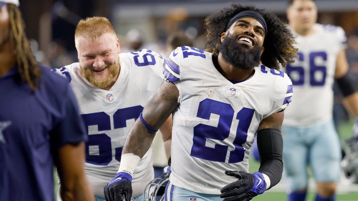 Elliott, Cowboys run over top defense, beat Panthers 36-28