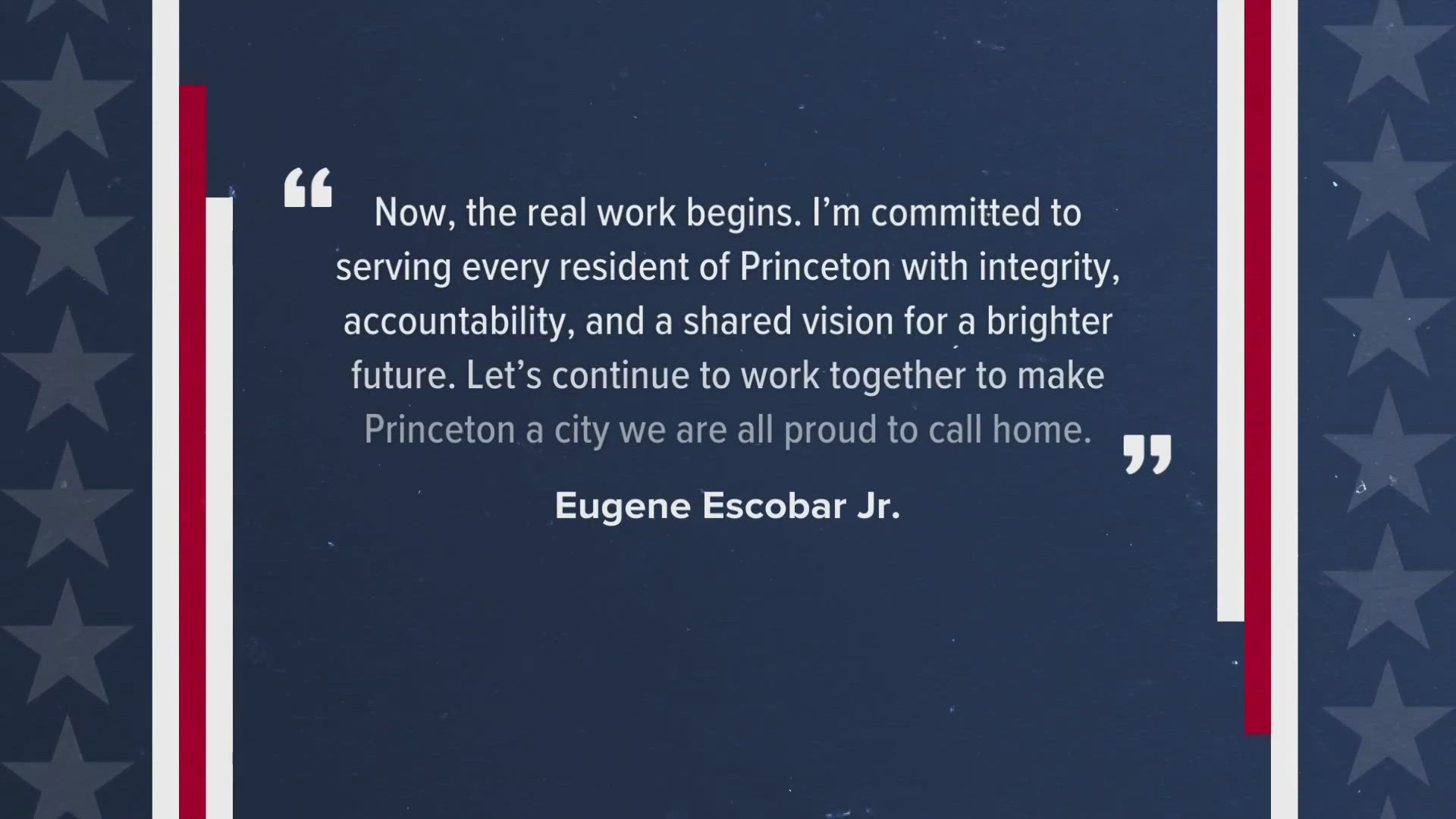 Eugene Escobar Jr. beat out the incumbent mayor.