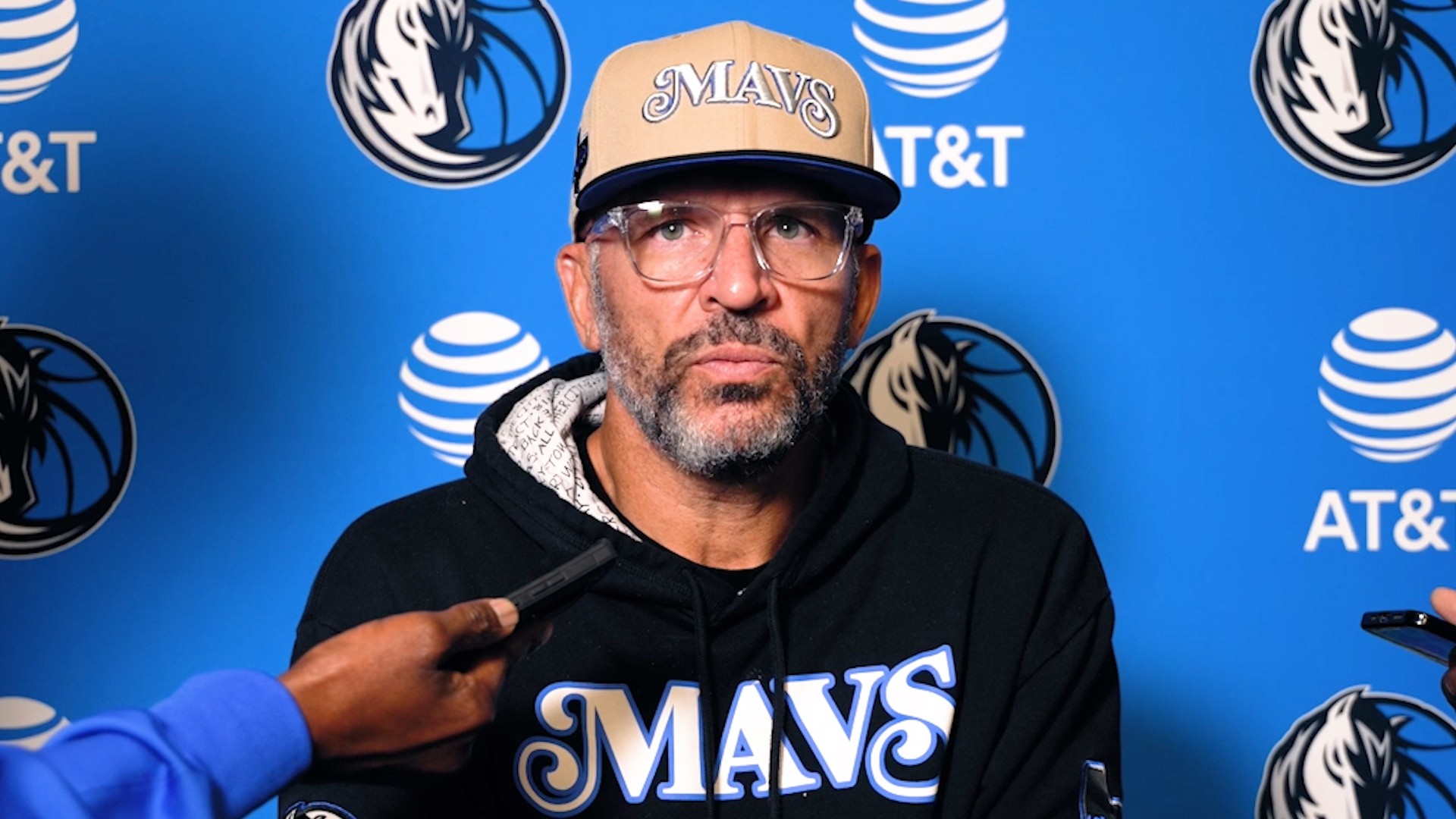 Dallas Mavericks head coach Jason Kidd spoke to the media at a practice on October 21, 2024.