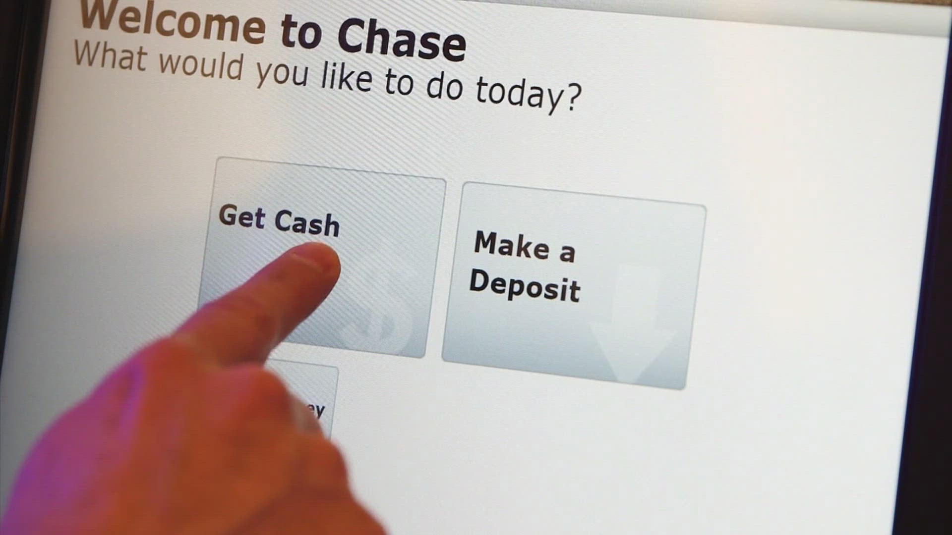 Videos show people getting so-called free cash by deposit ing check at Chase ATMs made out to themselves for huge sums of money.