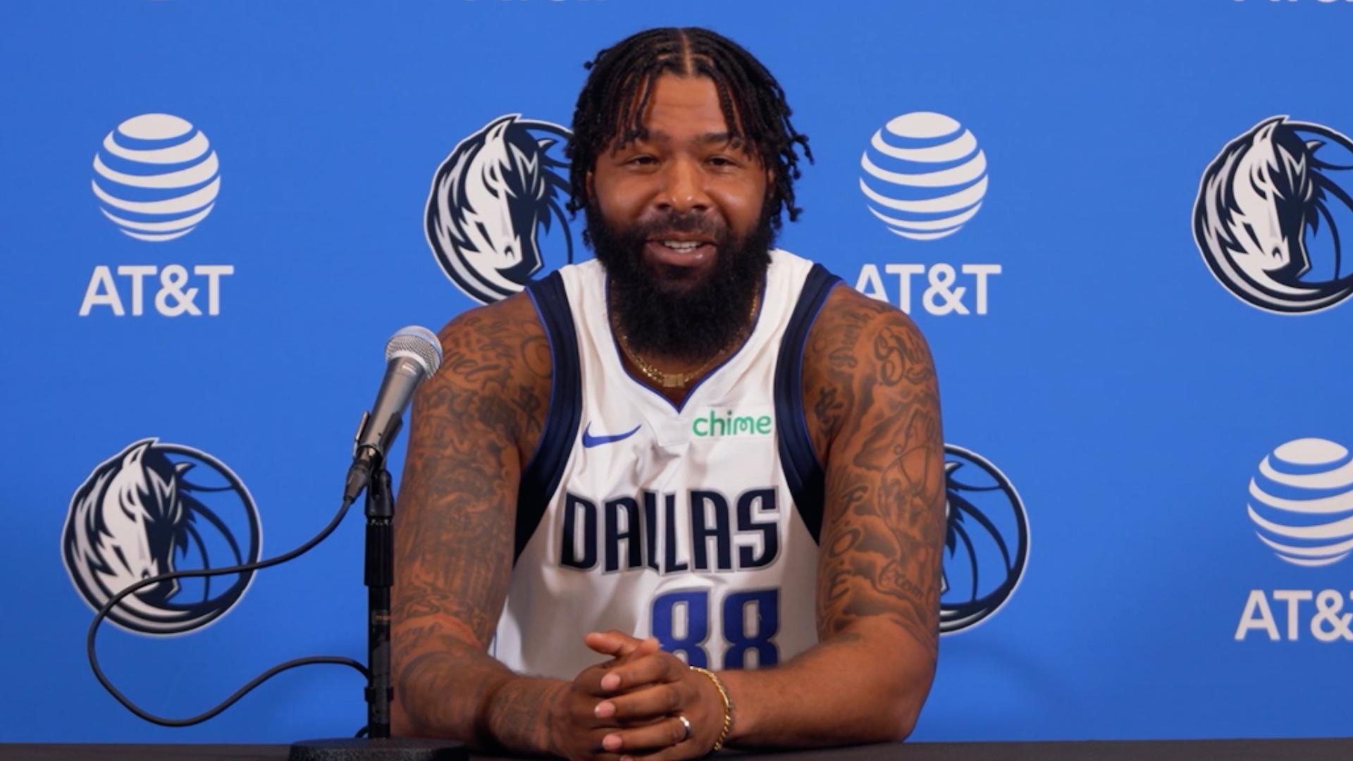 Dallas Mavericks forward Markieff Morris spoke to reporters during a press conference at the 2024-25 Media Day.