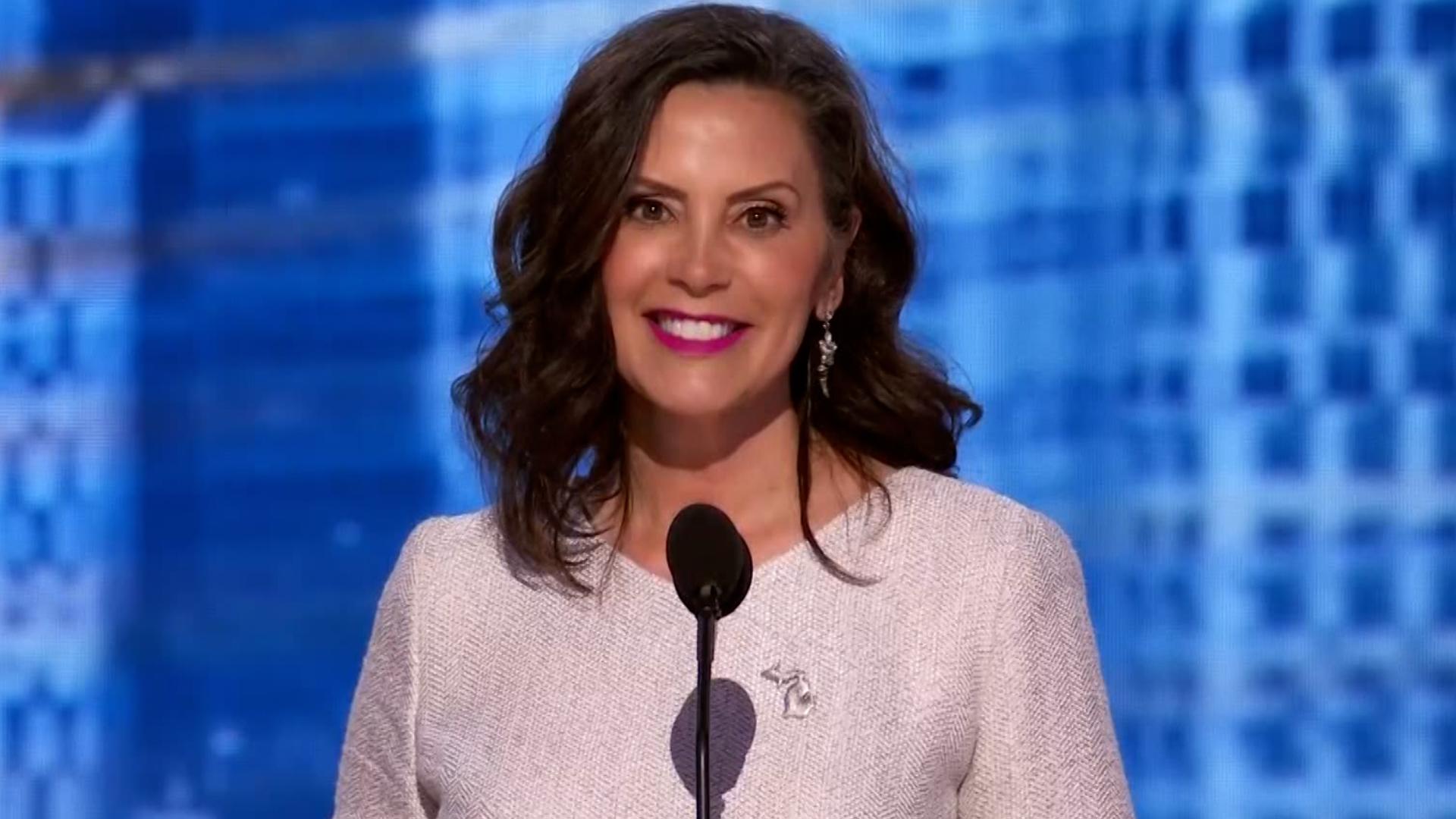 Gov. Gretchen Whitmer delivered a full speech on day four of the 2024 Democratic National Convention in Chicago, Illinois.