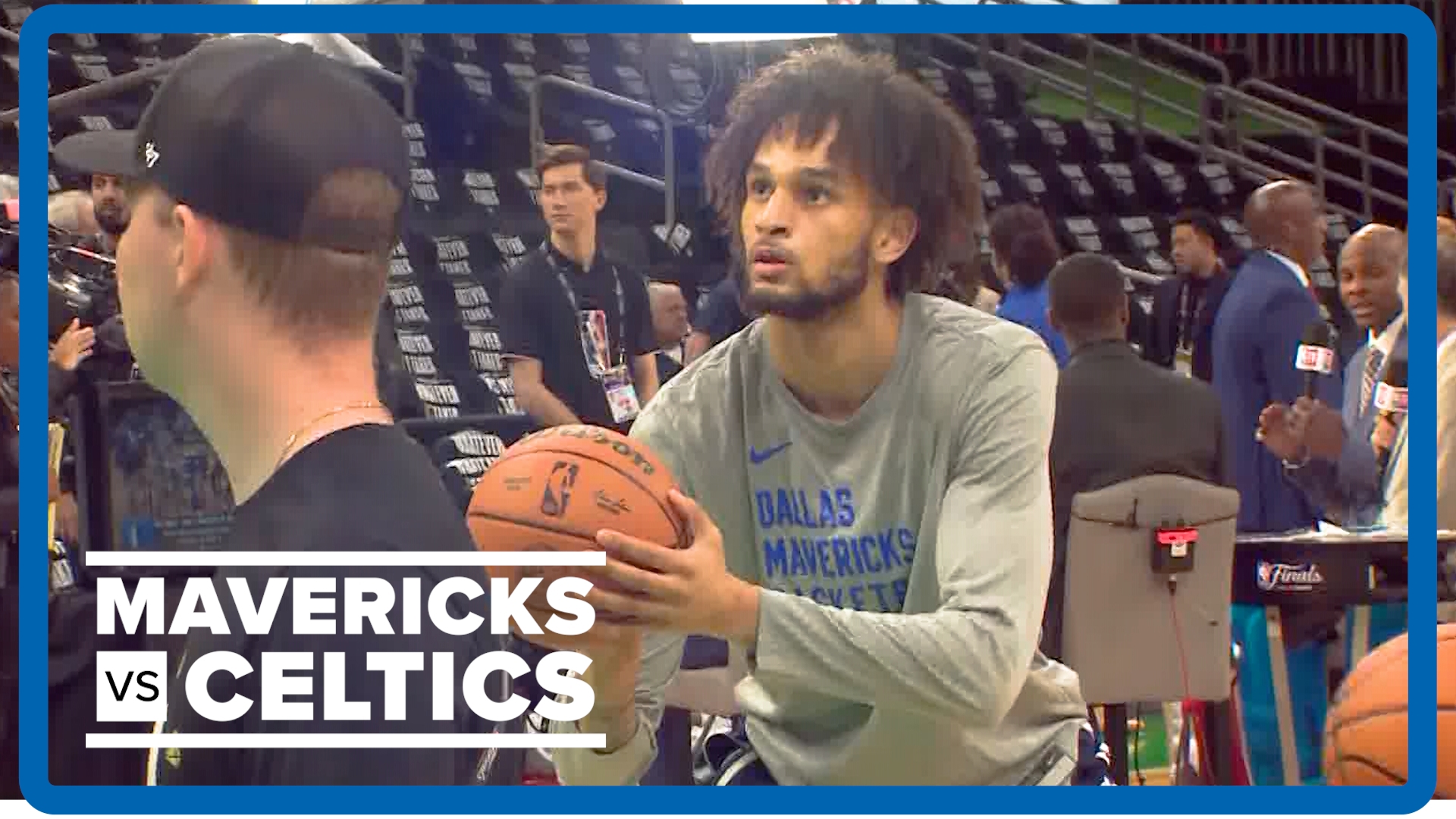 Dallas Mavericks center Dereck Lively II warmed up before Game 5 of the 2024 NBA Finals on June 17, 2024.