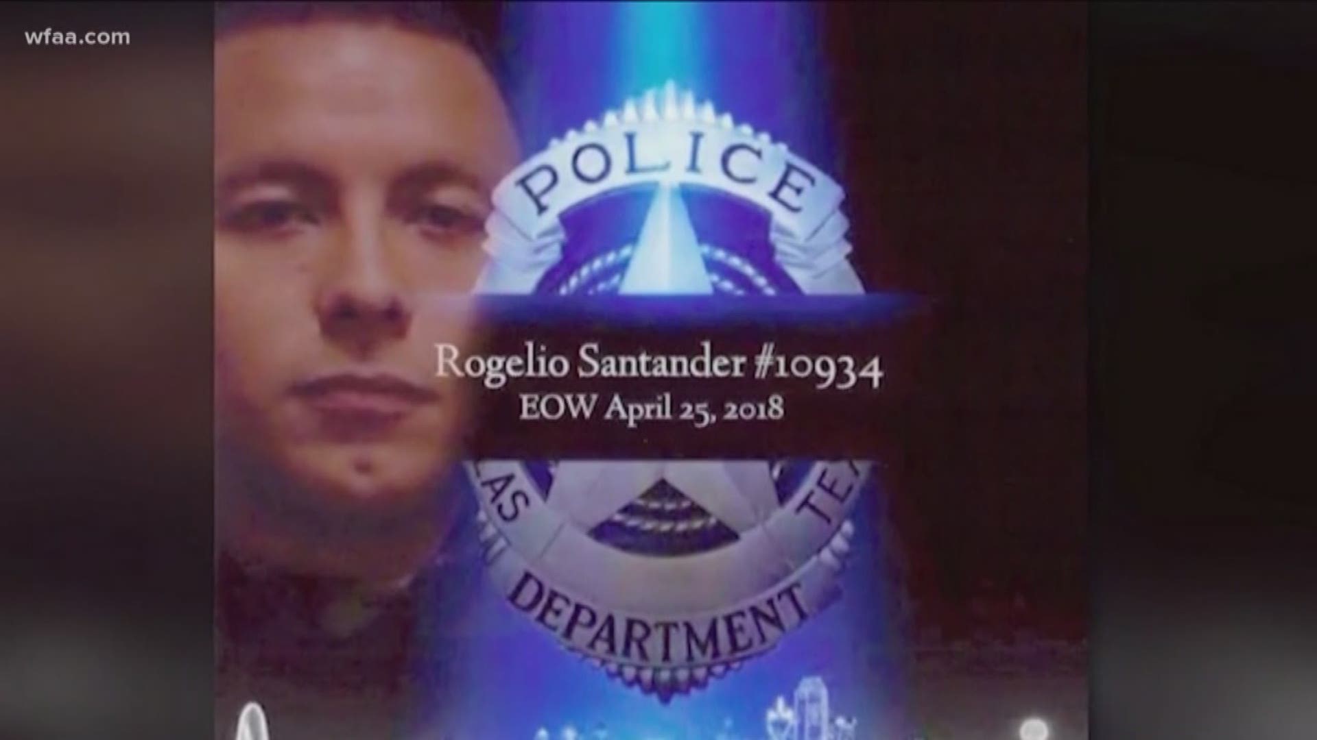 Officer Rogelio Santander was laid to rest Tuesday.