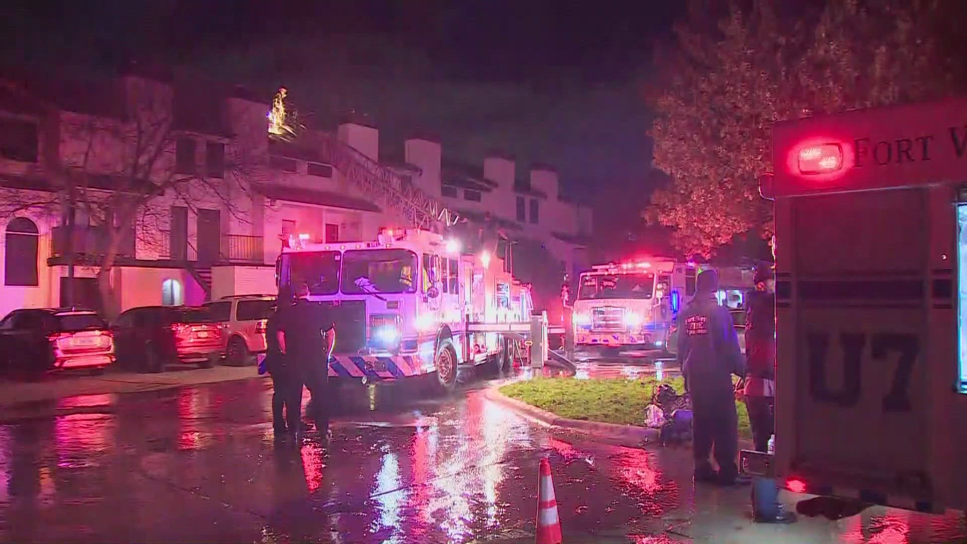 Firefighters responded to a fire at the Tides of Meadowbrook apartment building on the 600 block of King George Drive Christmas Eve.
