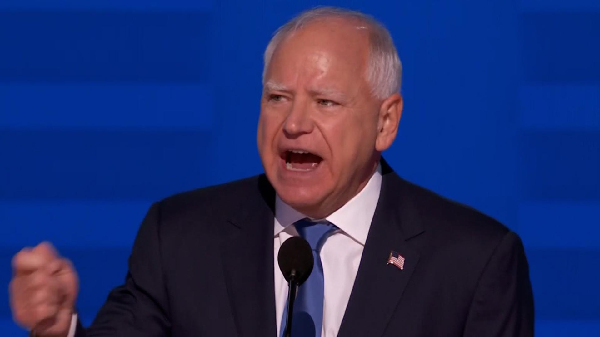 Gov. Tim Walz delivered a full speech on day three of the 2024 Democratic National Convention in Chicago, Illinois.

WATCH LIVE: https://www.youtube.com/watch?v=N5EY