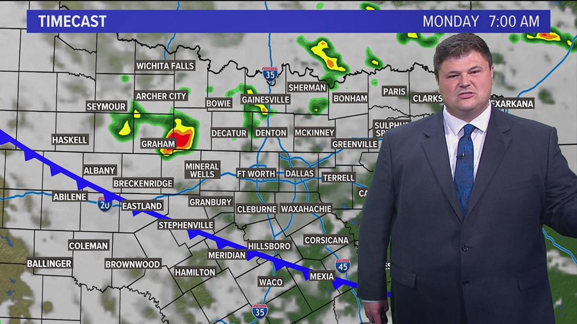 DFW Weather | Chance of scattered rain Monday morning in 14 day ...