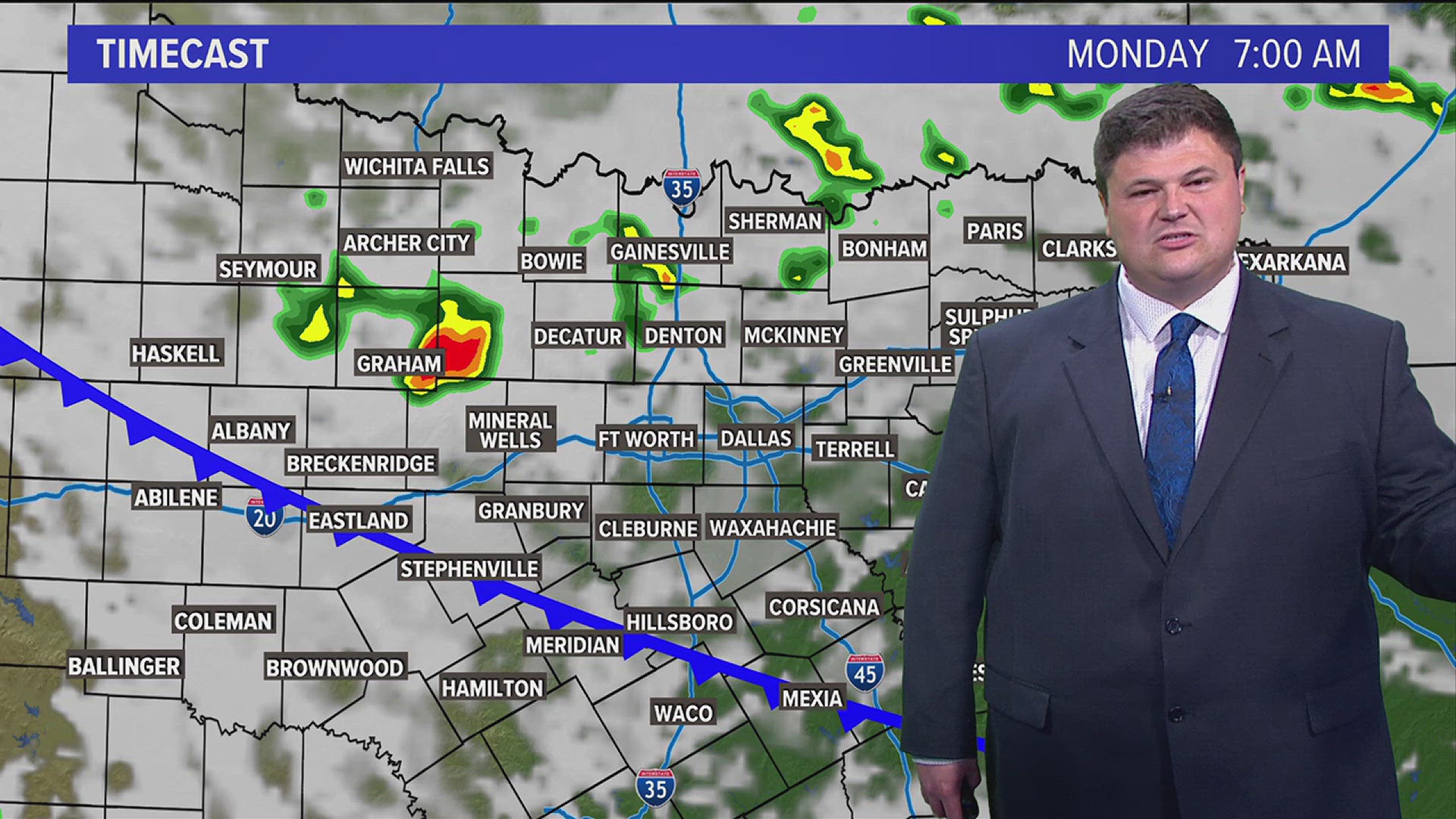 More spotty rain is possible on Tuesday.