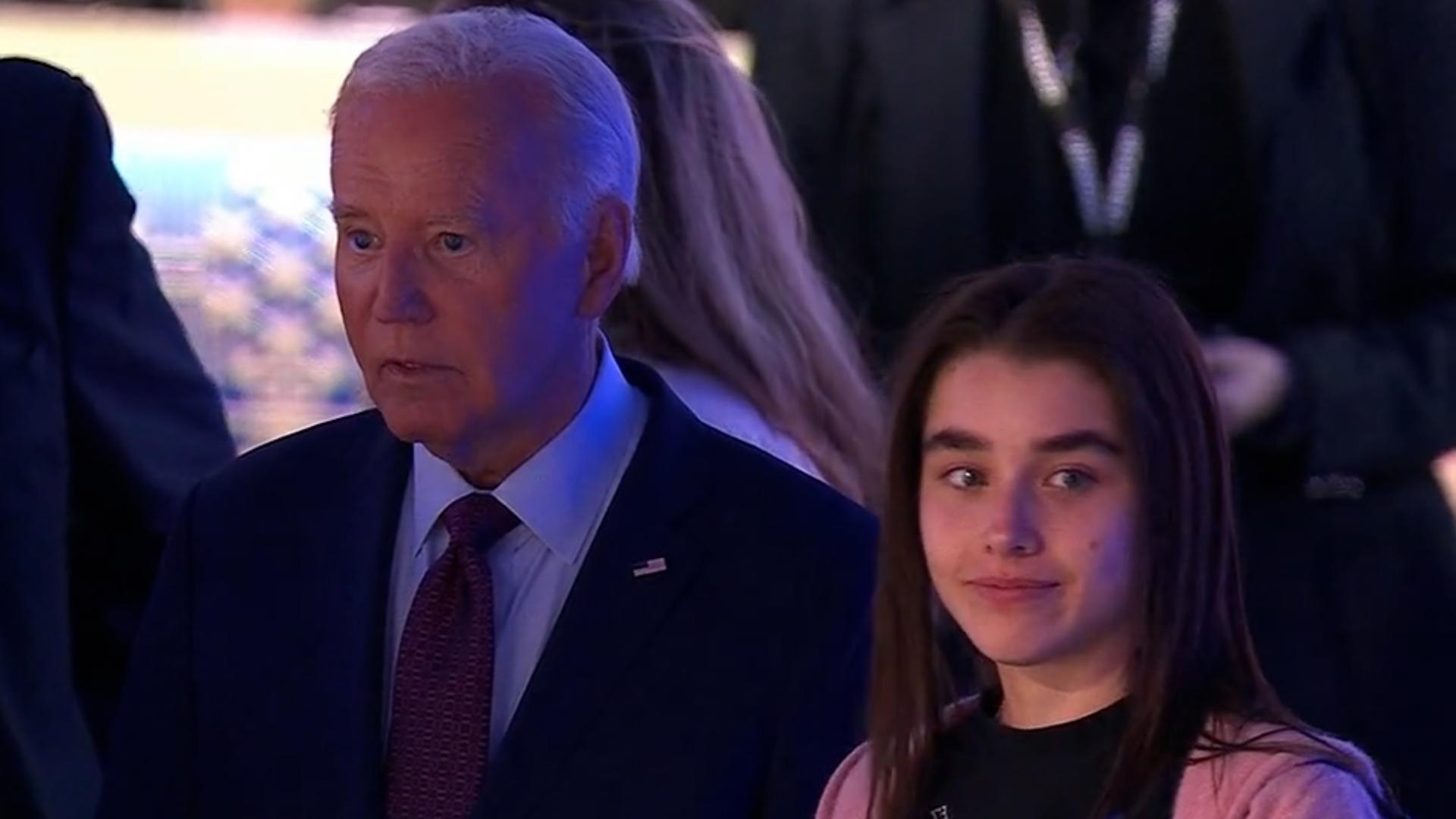 President Joe Biden arrived at the 2024 DNC in Chicago's United Center with his granddaughter, Natalie Biden, who is set to introduce him for his speech.