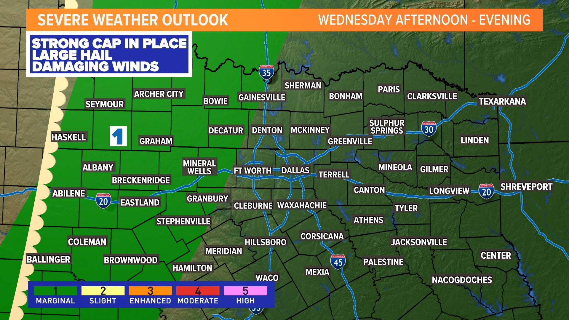 DFW WFAA Weather Forecast Friday storm chances, timeline