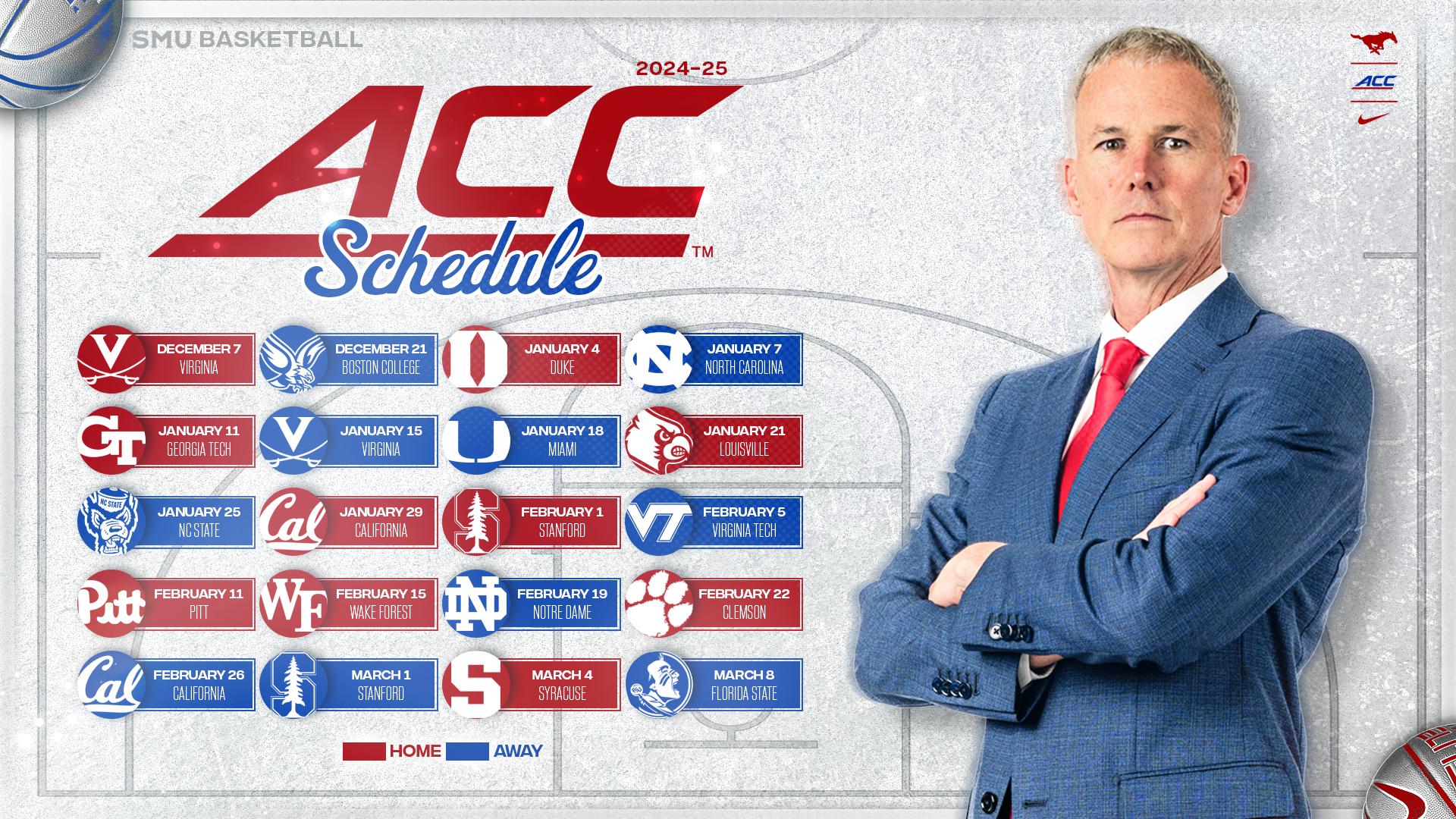 SMU Basketball Full ACC schedule released