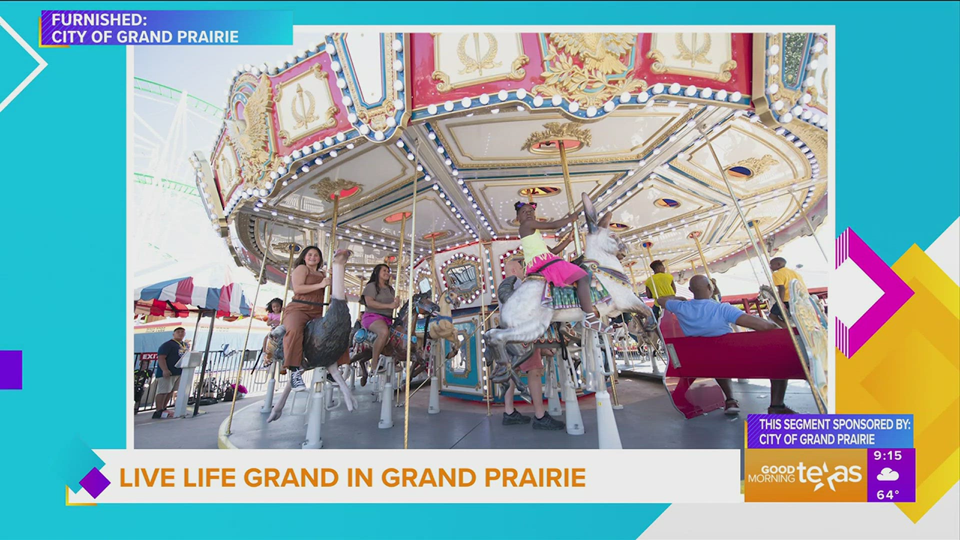 This segment is sponsored by City of Grand Prairie. Call 1.800.288.8386 or go to visitgrandprairietx.com/home for more information.