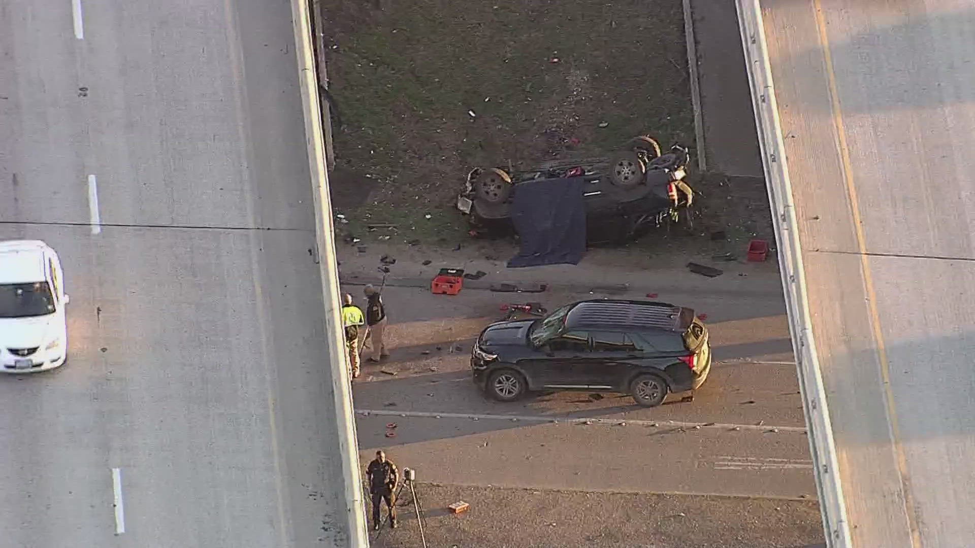 A major crash was causing a huge backup on Loop 12 in Dallas on Jan. 5, 2024.