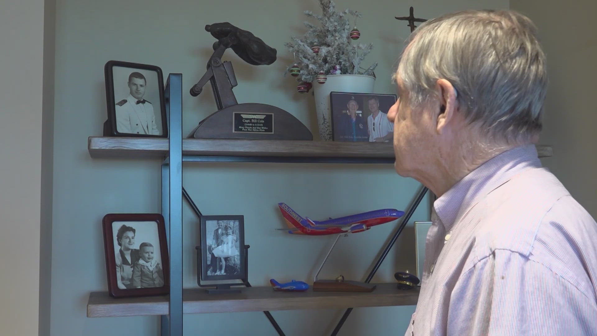 Bill Cole watches planes take off and land every day from his apartment in Dallas.