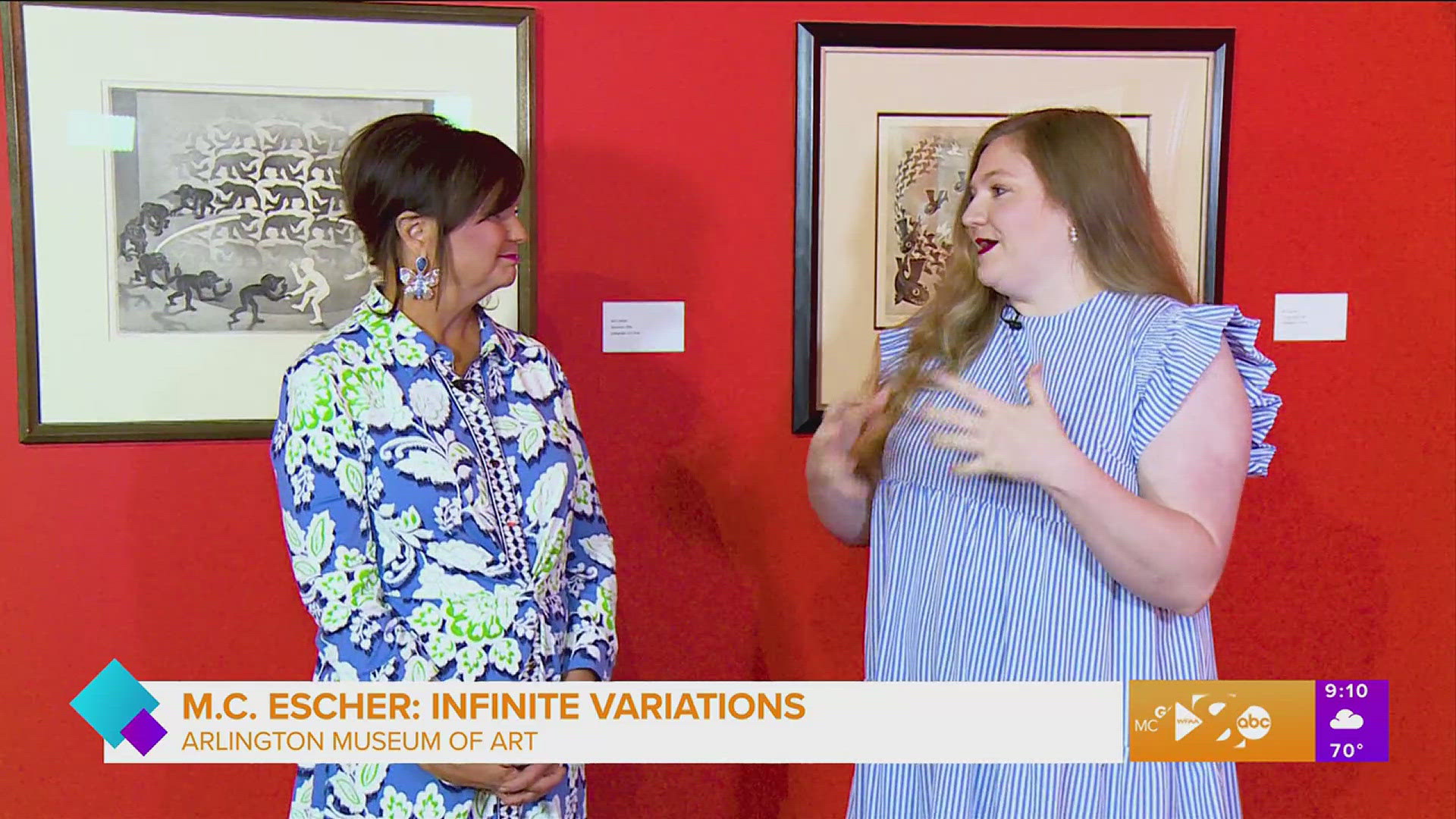 Paige gives us a look at the M.C. Escher: Infinite Variations Exhibit at the Arlington Museum of Art. 