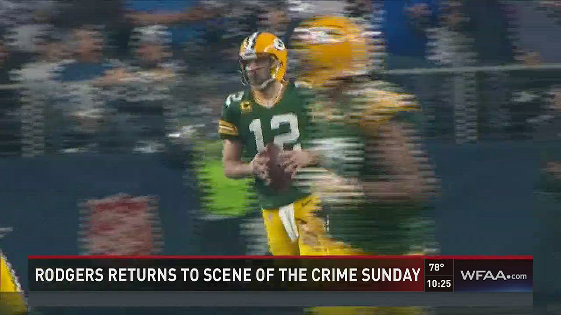 A Law & Order take on Aaron Rodgers' return to the 'crime scene' that is AT&T Stadium