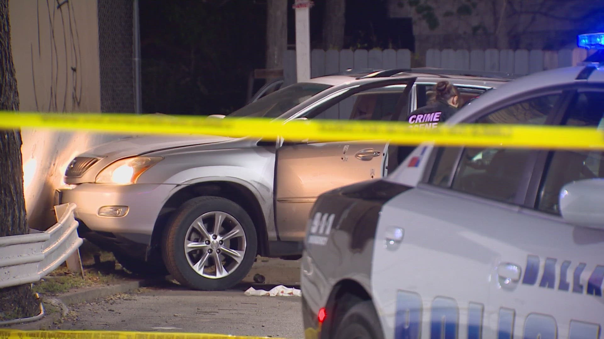 Police say the victim vehicle crashed a gas station on Winslow Avenue. Police are not calling this a road rage shooting at this time.