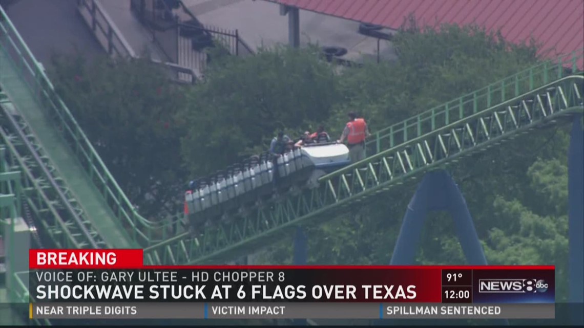 Riders removed from stuck coaster at Six Flags