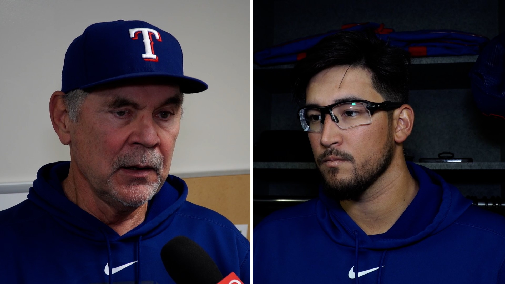 Bruce Bochy and Dane Dunning talk to the media following the Texas Rangers' 7th straight win.
