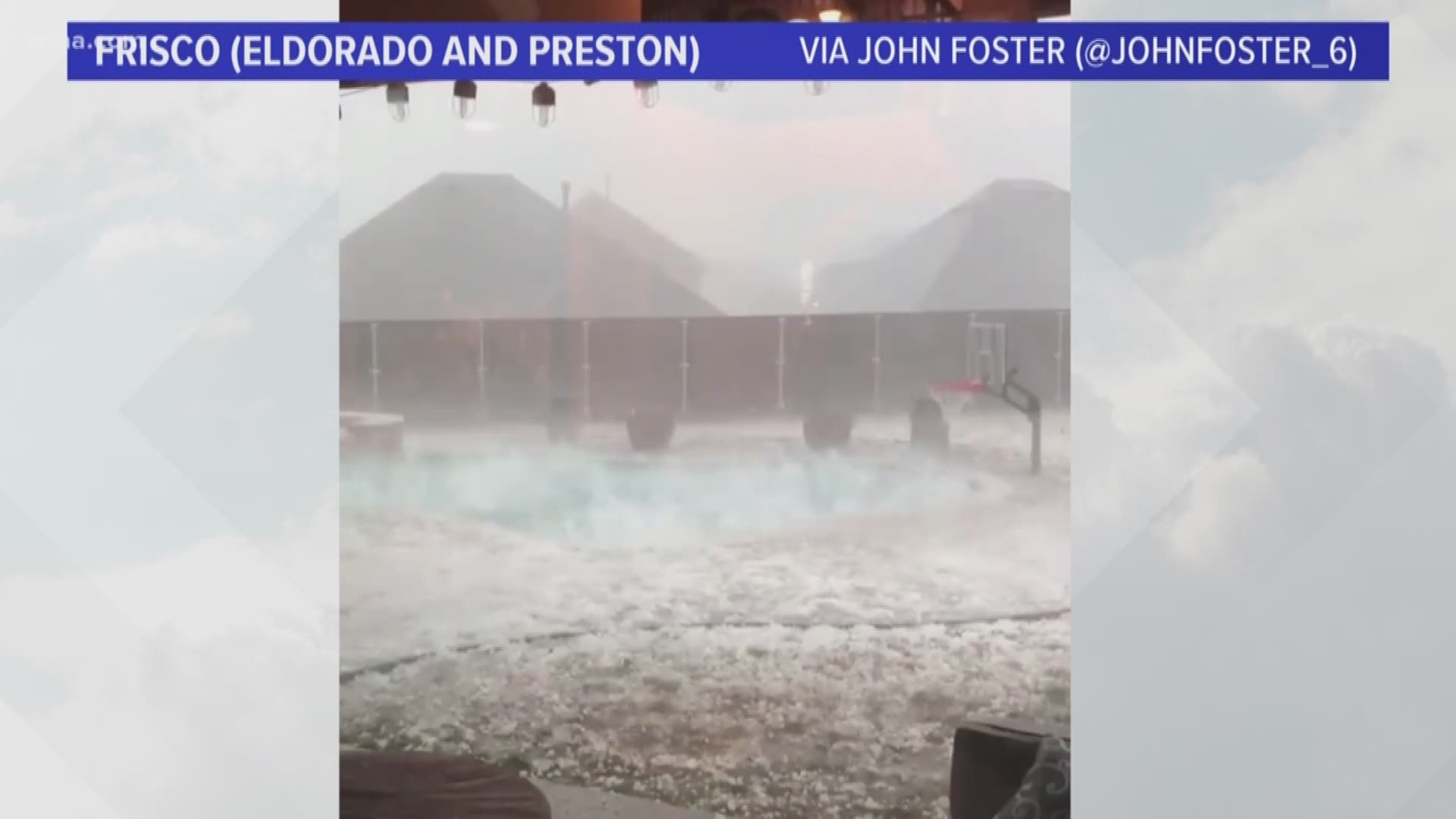 Viewers sent in videos of hail — and hail damage.