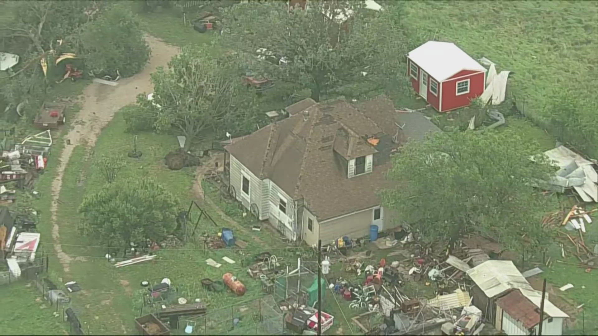 Aerials show the damage in Springtown after last night's storms | wfaa.com