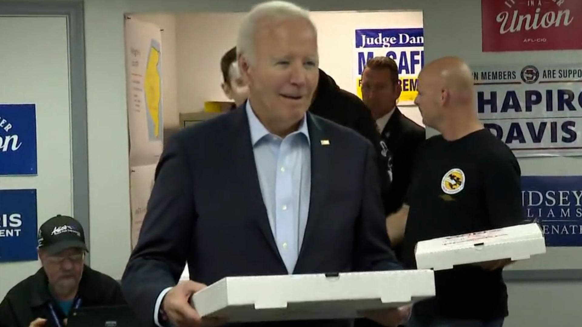 Joe Biden visits phone bank for HarrisWalz campaign (Oct. 26, 2024