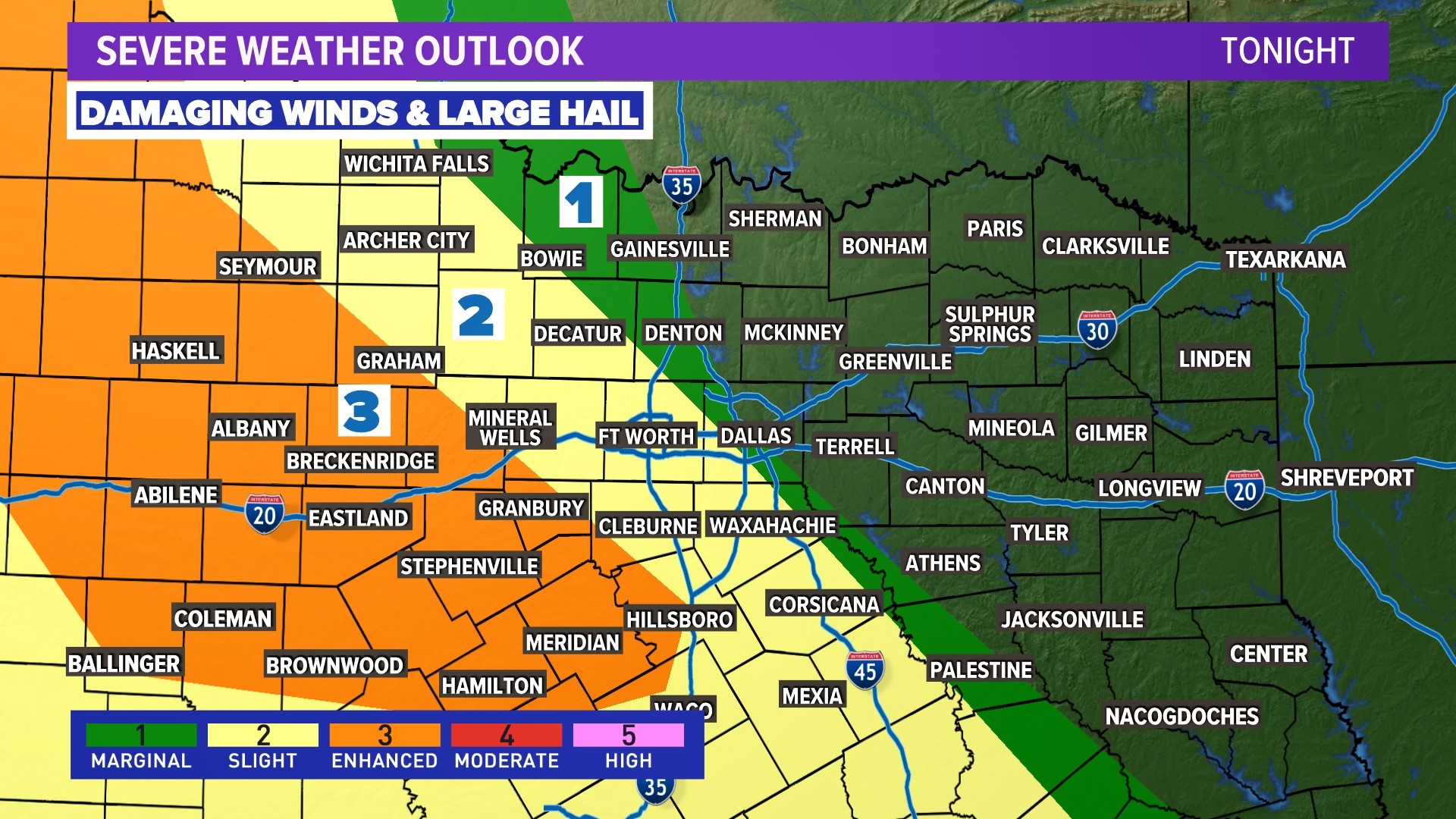 Dfw Weather Storm Damage Wednesday Severe Risk Overnight