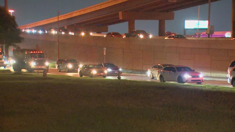 Crash shuts down I-35E in Northwest Dallas