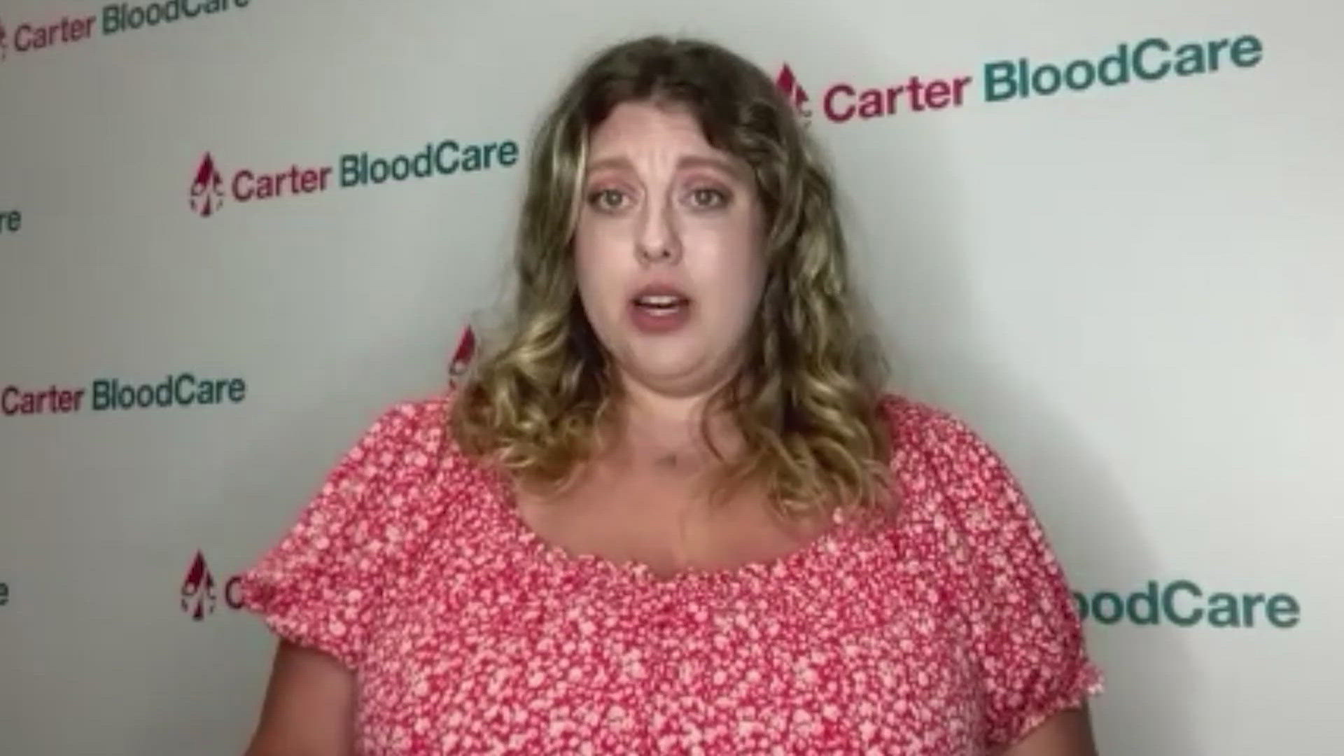 Carter Blood Care has just a one day supply of blood. 