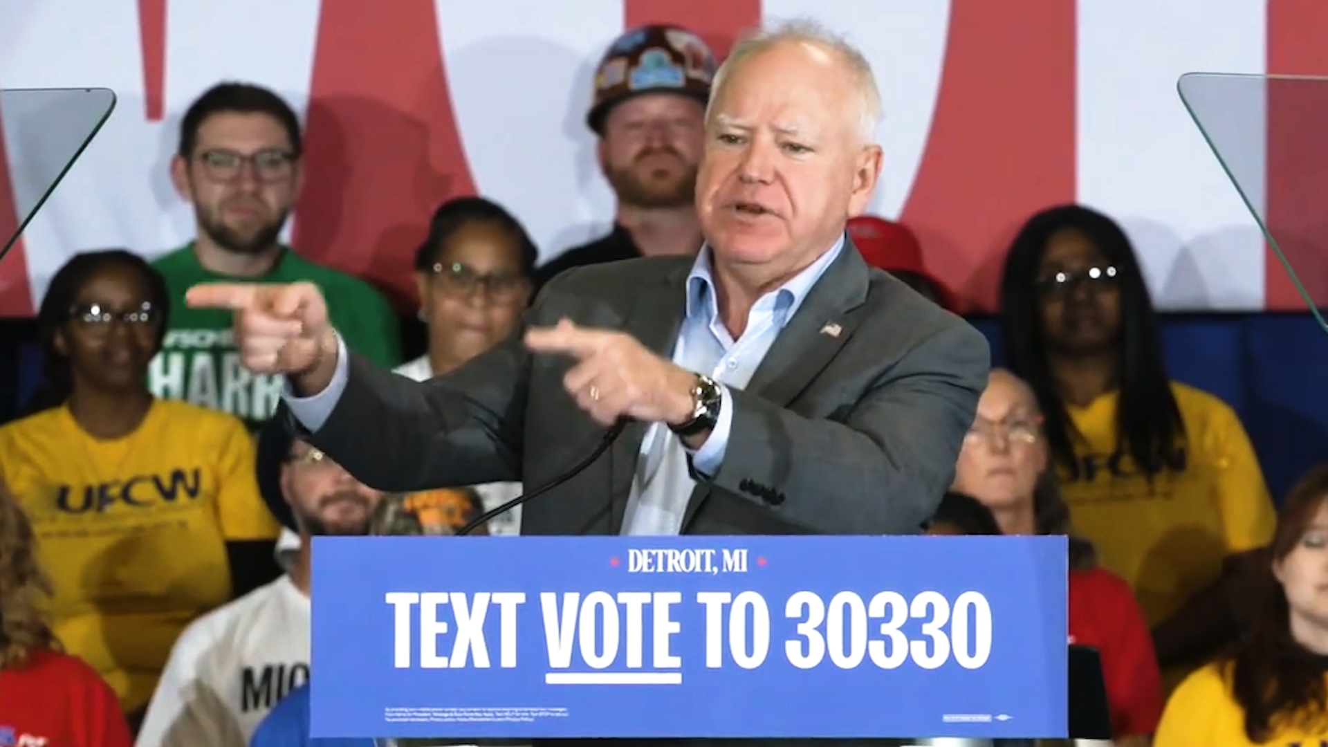 Watch the full speech from Tim Walz at a campaign rally in Detroit, Michigan, on November 1, 2024.