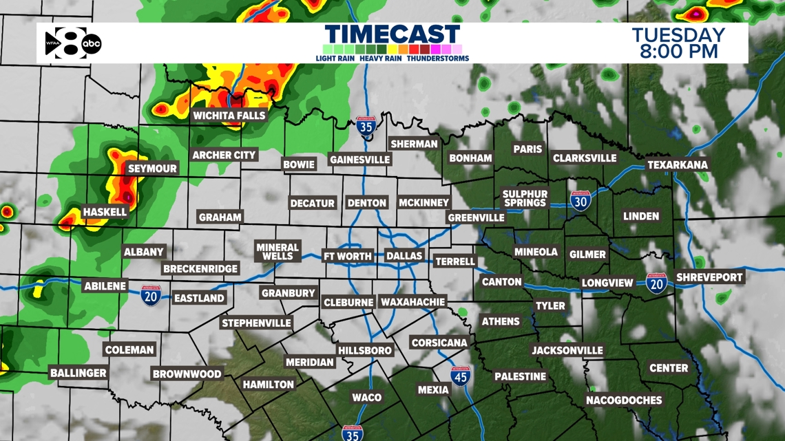 DFW Weather: Tuesday and Wednesday storm timeline | wfaa.com