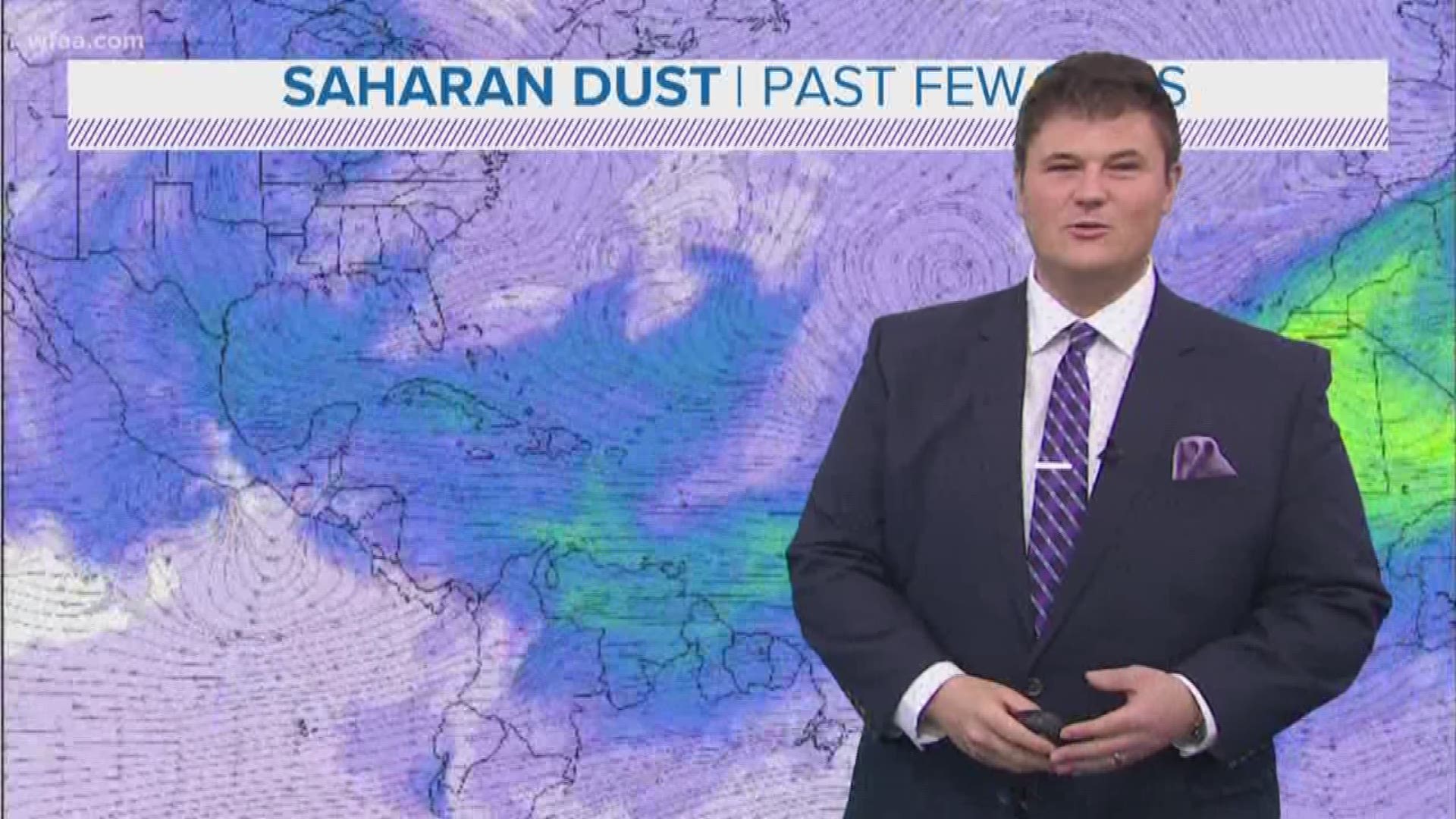 Dust from the Sahara desert yes, that one creates hazy Texas skies