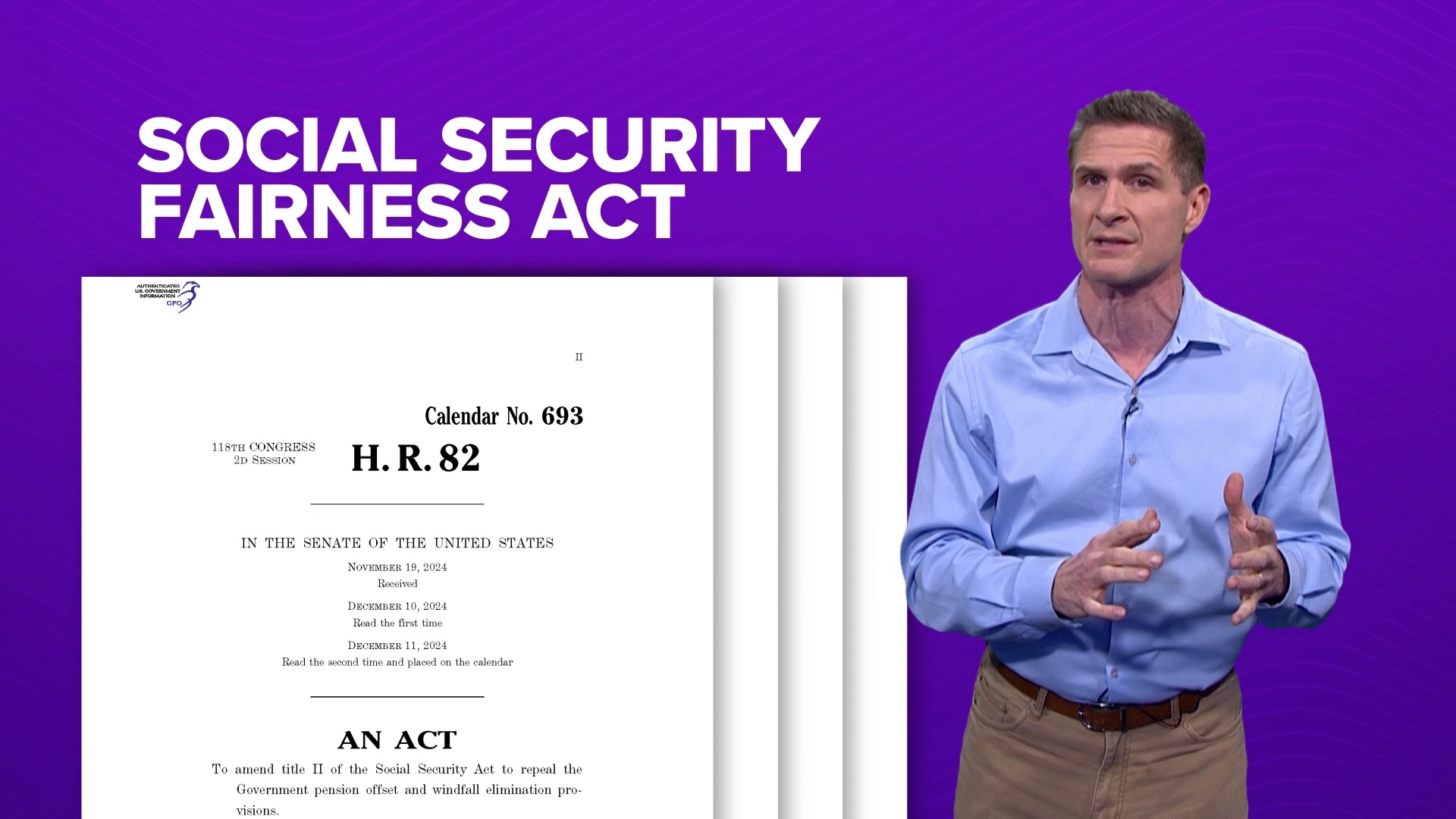 A late vote on a controversial bill in the coming days could affect the Social Security benefits of millions of Americans.