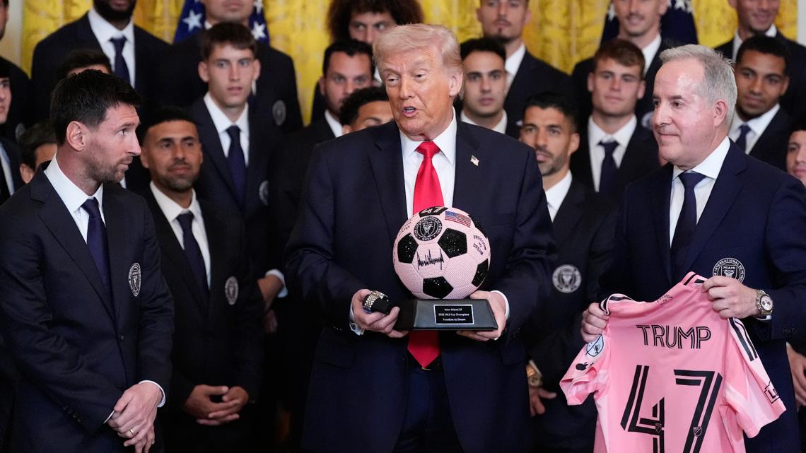 President Trump welcomes Lionel Messi, 2025 MLS Cup champions Inter Miami  to White House | wfaa.com