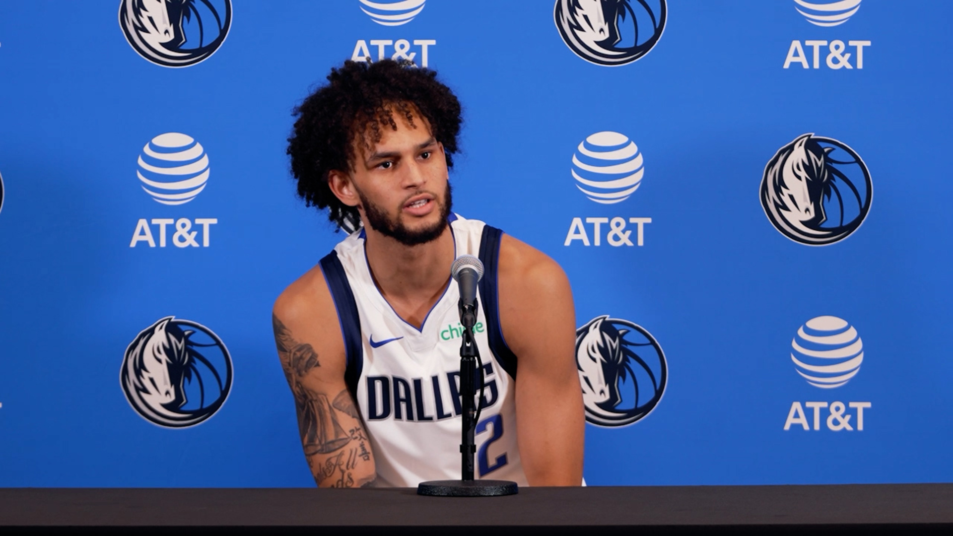 Dallas Mavericks forward Dereck Lively II spoke to reporters during a press conference at the 2024-25 Media Day.