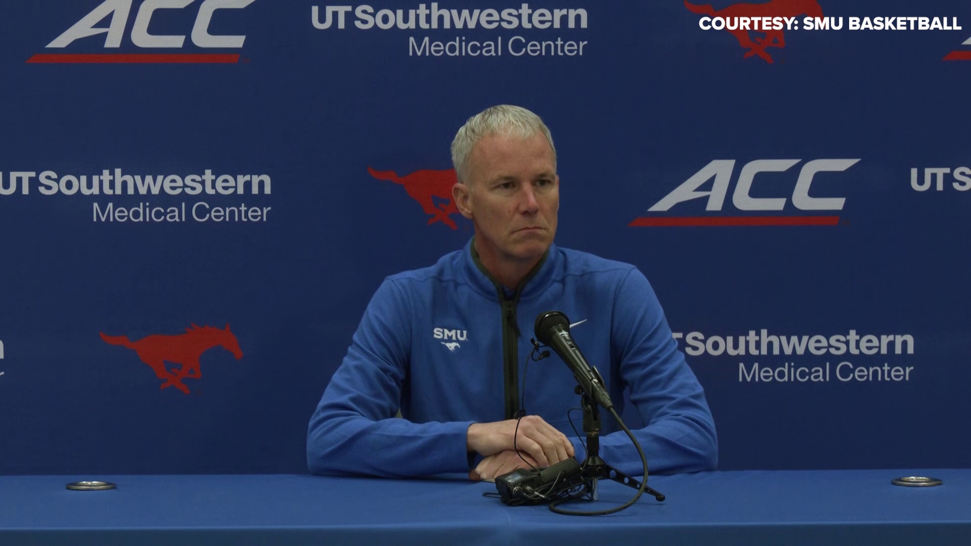 New SMU Head Coach Andy Enfield talked to the media at Media Day Thursday.