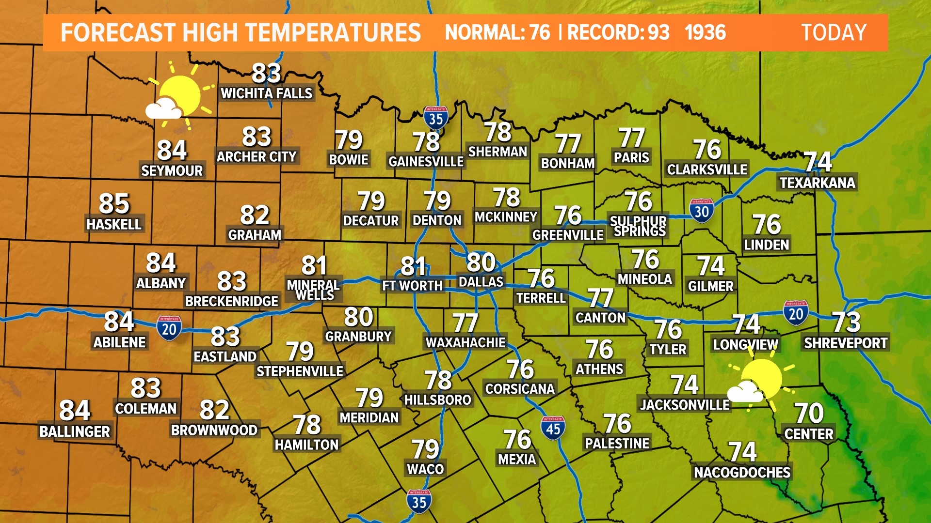 North Texas weather forecast April 1016, 2023
