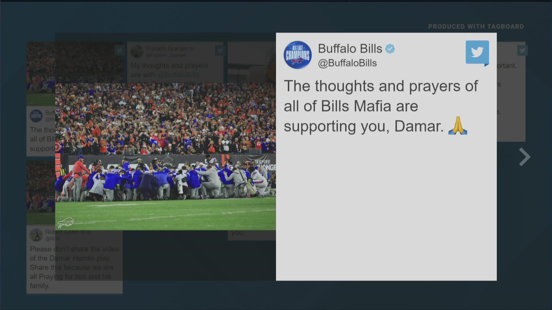 Dallas Cowboys show support for Bills safety Damar Hamlin