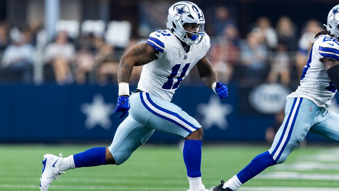 Dallas Cowboys linebacker Micah Parsons (11) is seen during the first half  of an NFL football