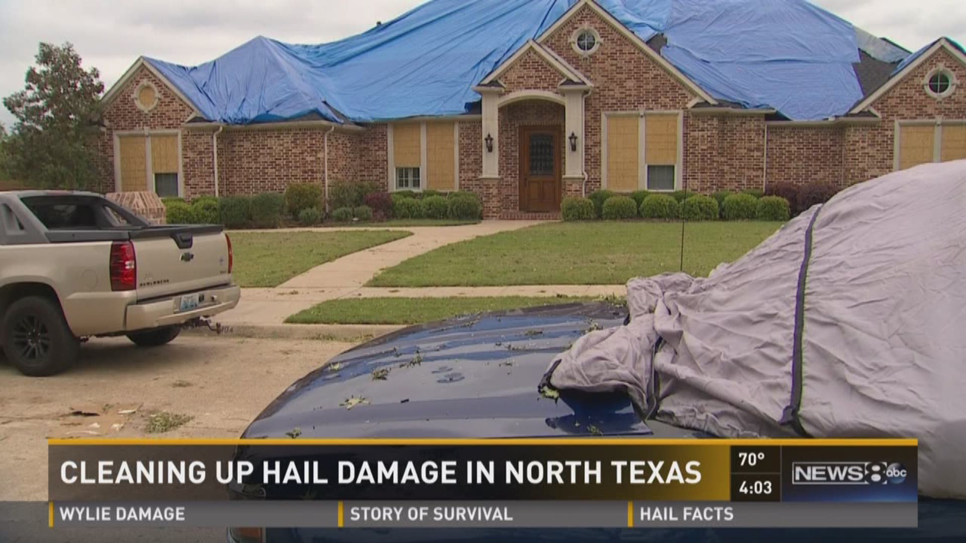 Marcus Moore reports from Forrest Edge Lane in Wylie, hit hard by Monday's violent weather that dumped softball-size hail on the community.