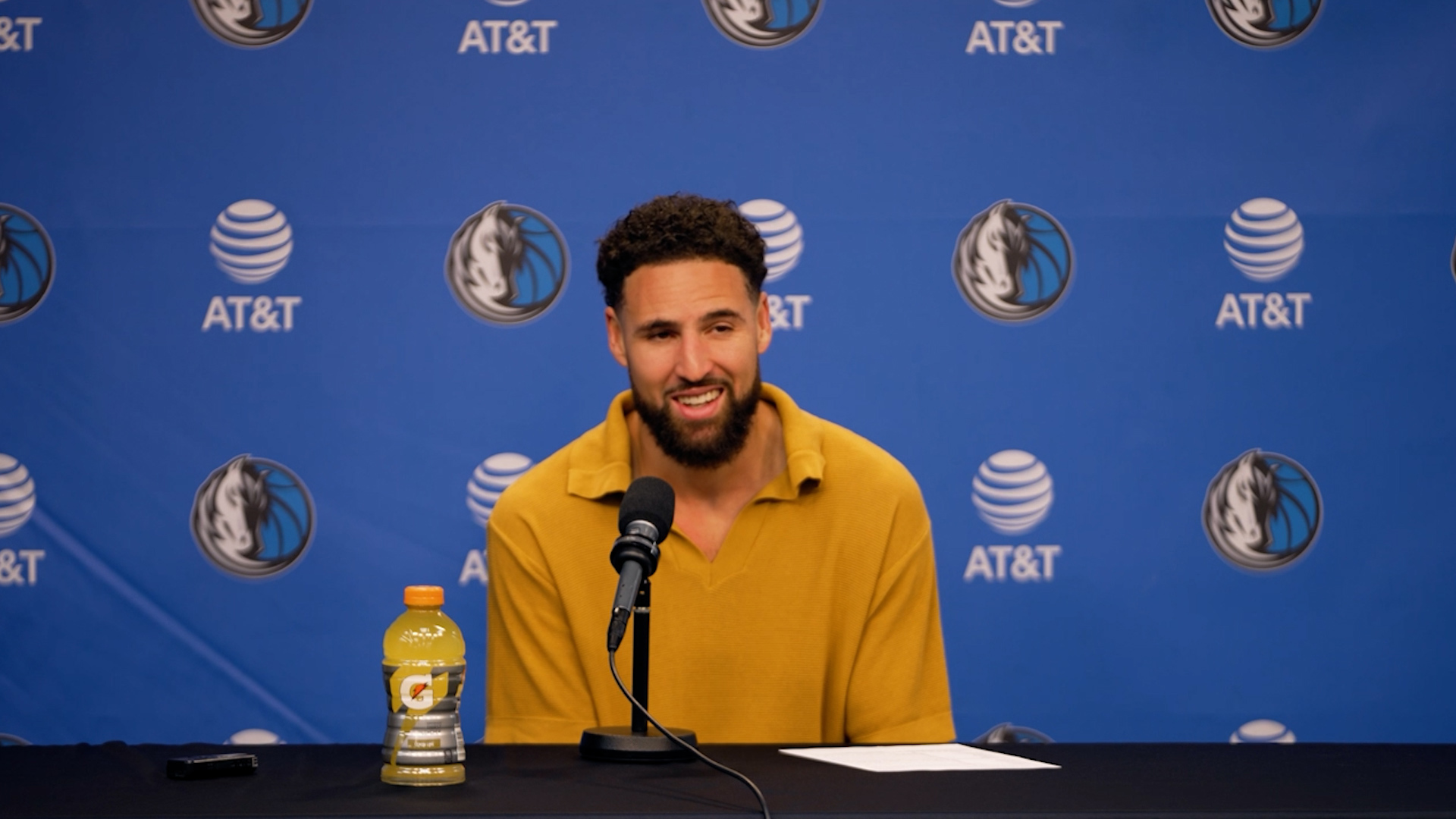 Klay Thompson spoke to the media after Tuesday night's matchup with the Pelicans.