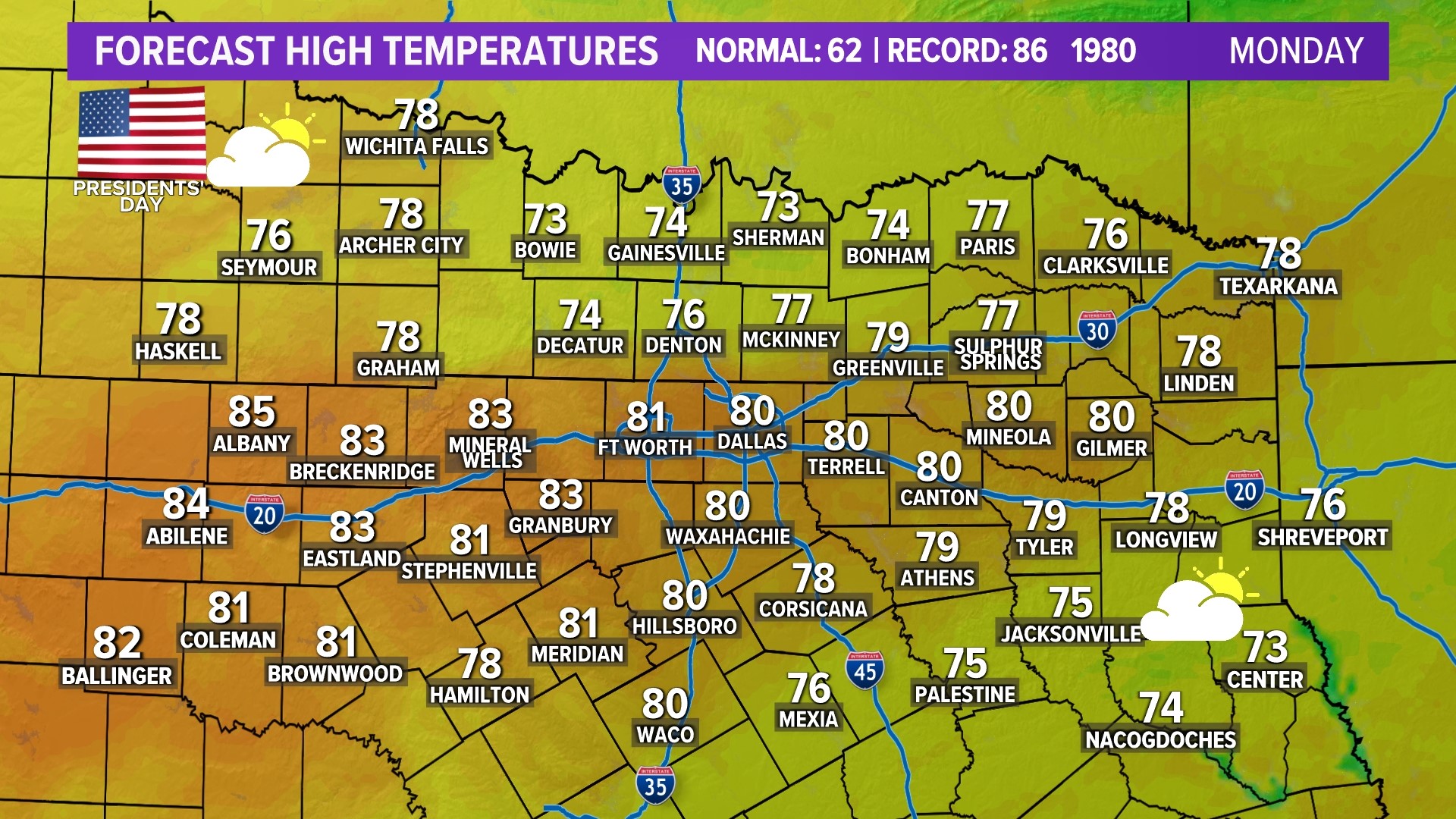 DallasFort Worth weather forecast Cold front hits North Texas