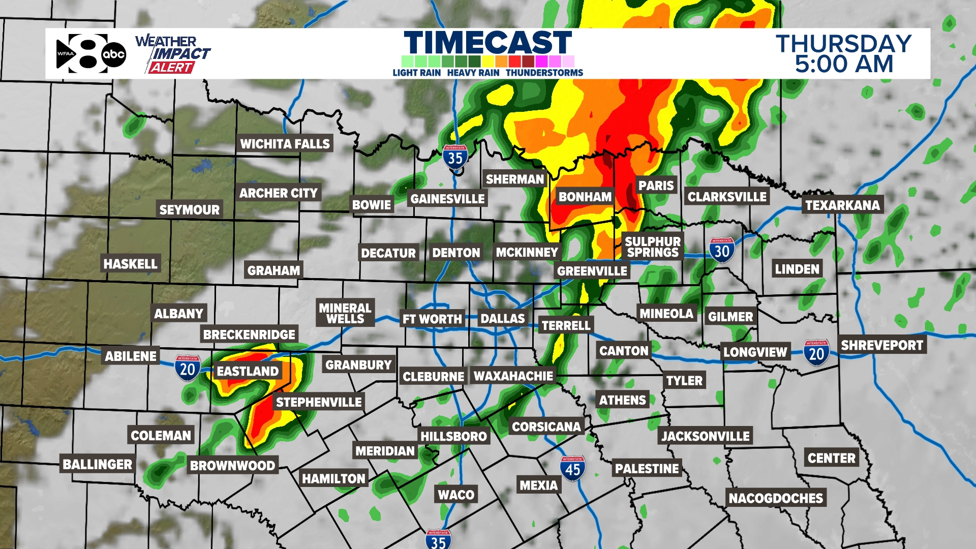 Thursday morning storm timeline | wfaa.com