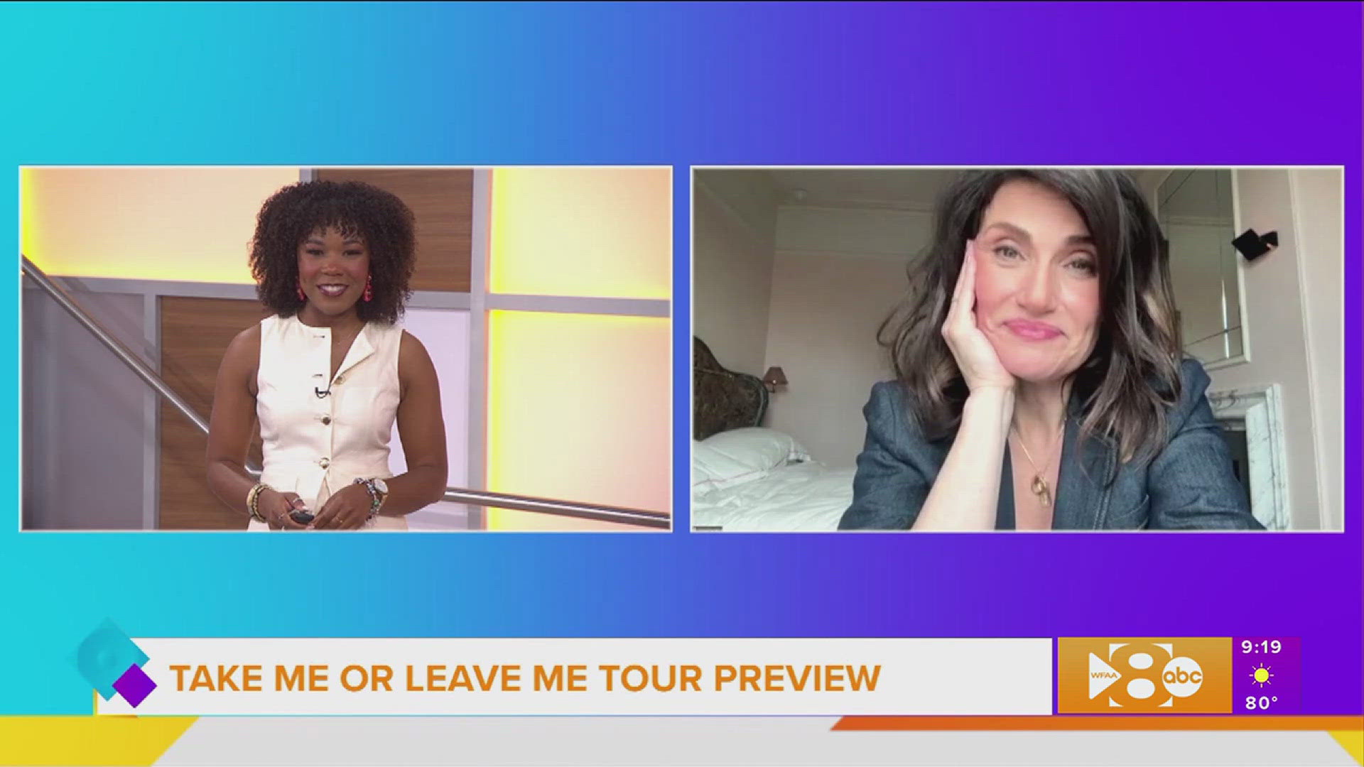 Tony Award winner, singer, songwriter and actress  Indina Menzel previews her "Take Me or Leave Me" tour coming to Dallas' Majestic Theatre July 31.