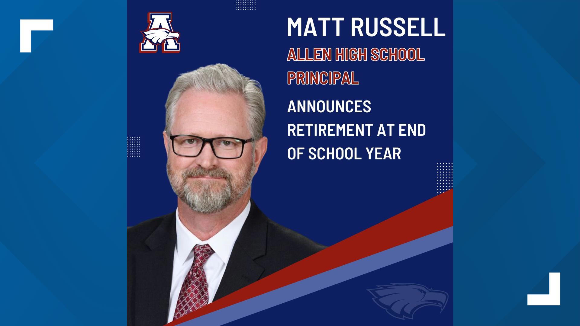 Russell has spent 28 of his 29 years in education with Allen ISD.