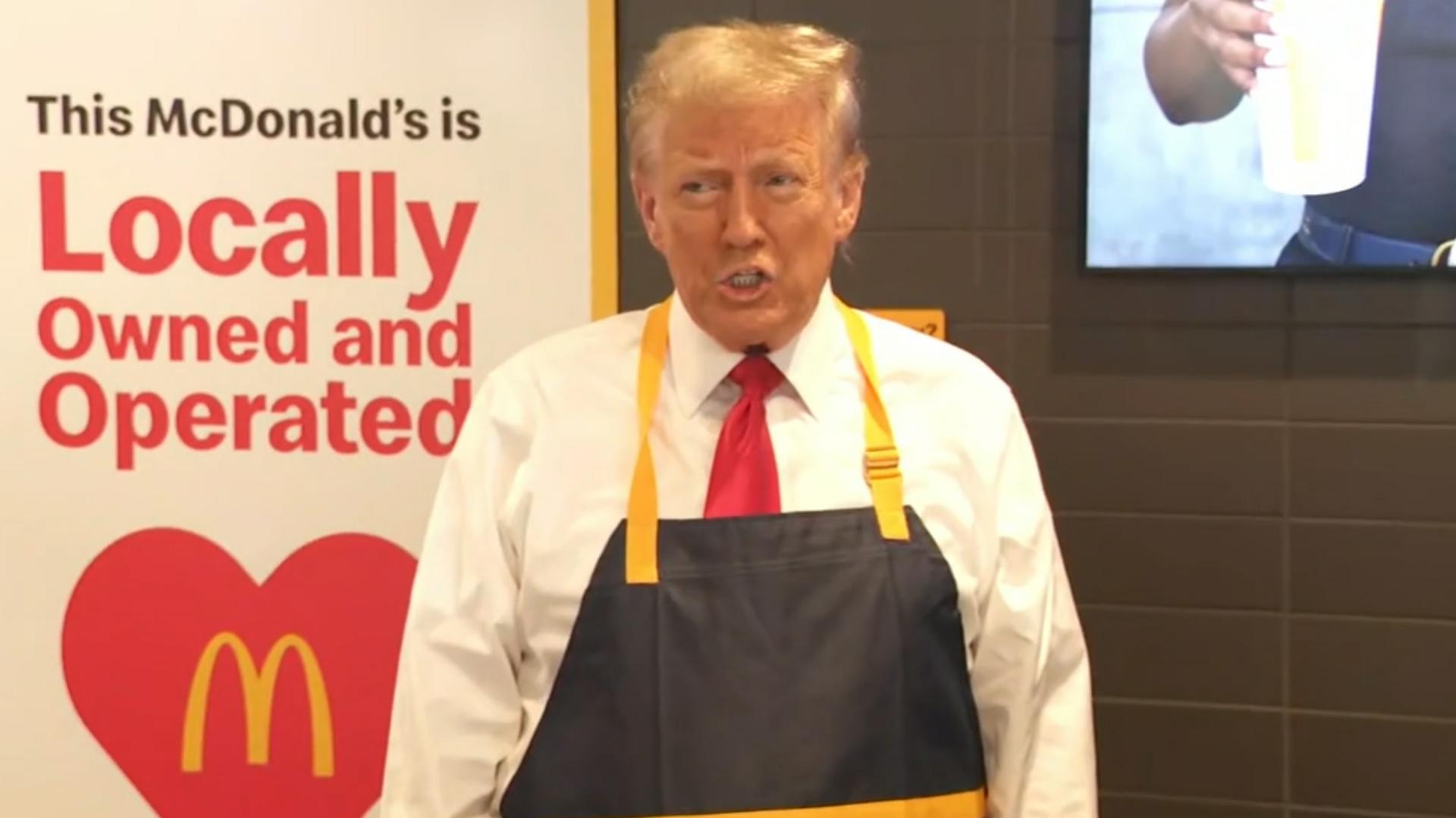 Former President Donald Trump worked at a McDonald's in Feasterville-Trevose, Pennsylvania, just outside of Philadelphia.